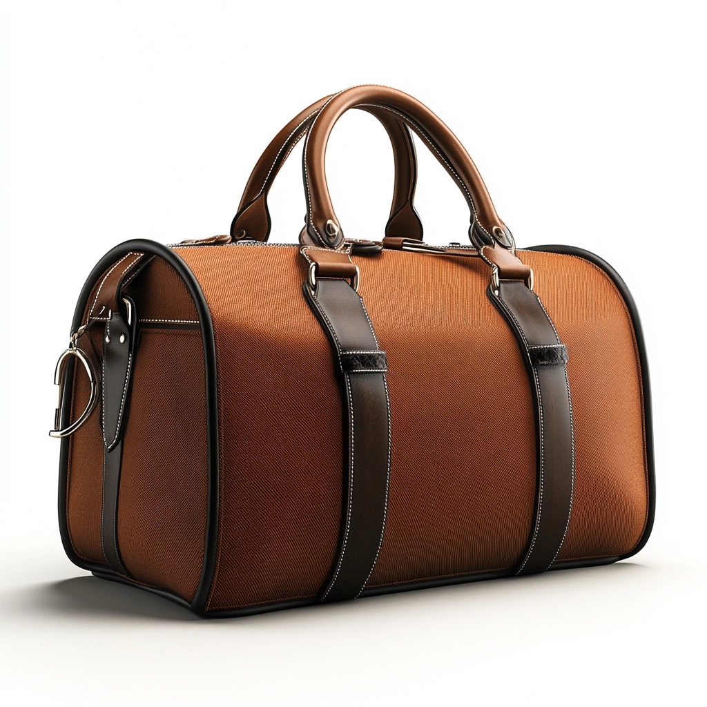 Stylish 3D Weekender Bag with Leather Accents