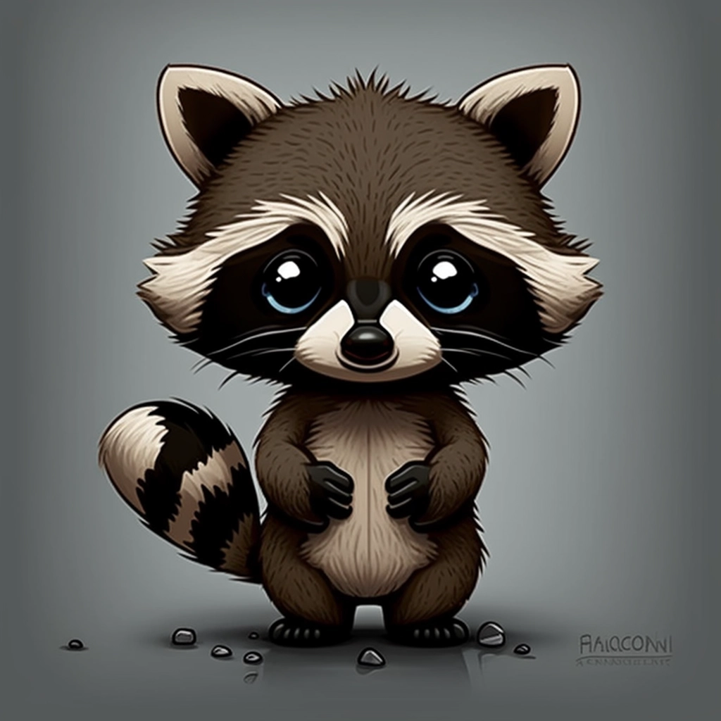 Cute Chibi Raccoon Character - Meet Raccoonish