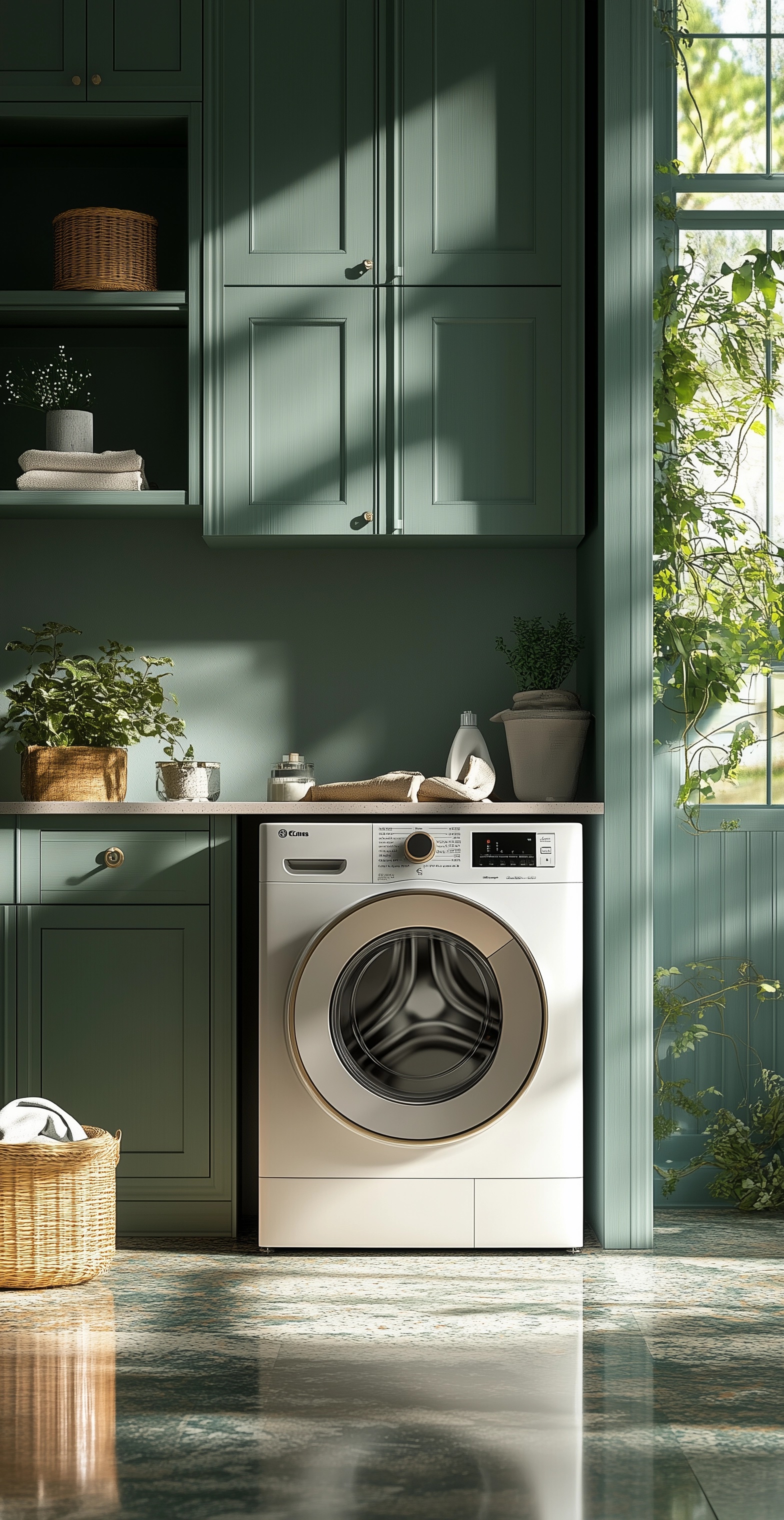 Ultra-Modern Washing Machine in Elegant Setting