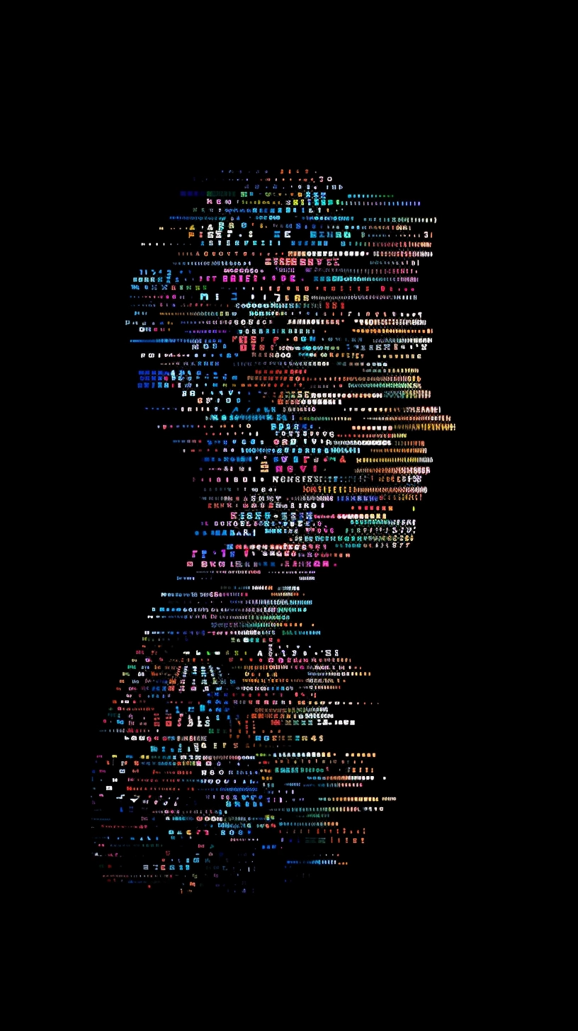 Digital Fusion: Human Silhouette of Algorithms on Black