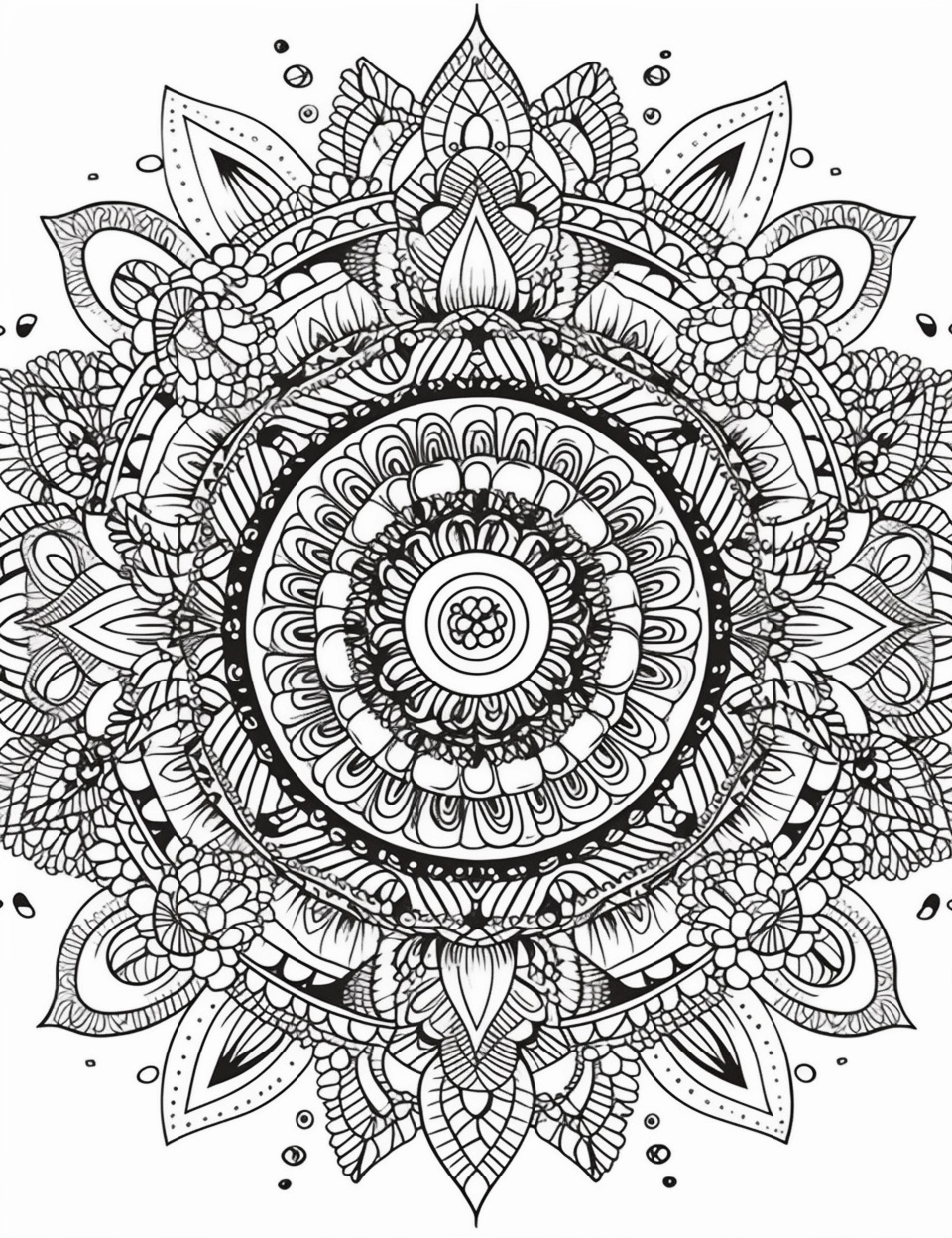 Intricate Mandala Coloring Page - Printable & Free