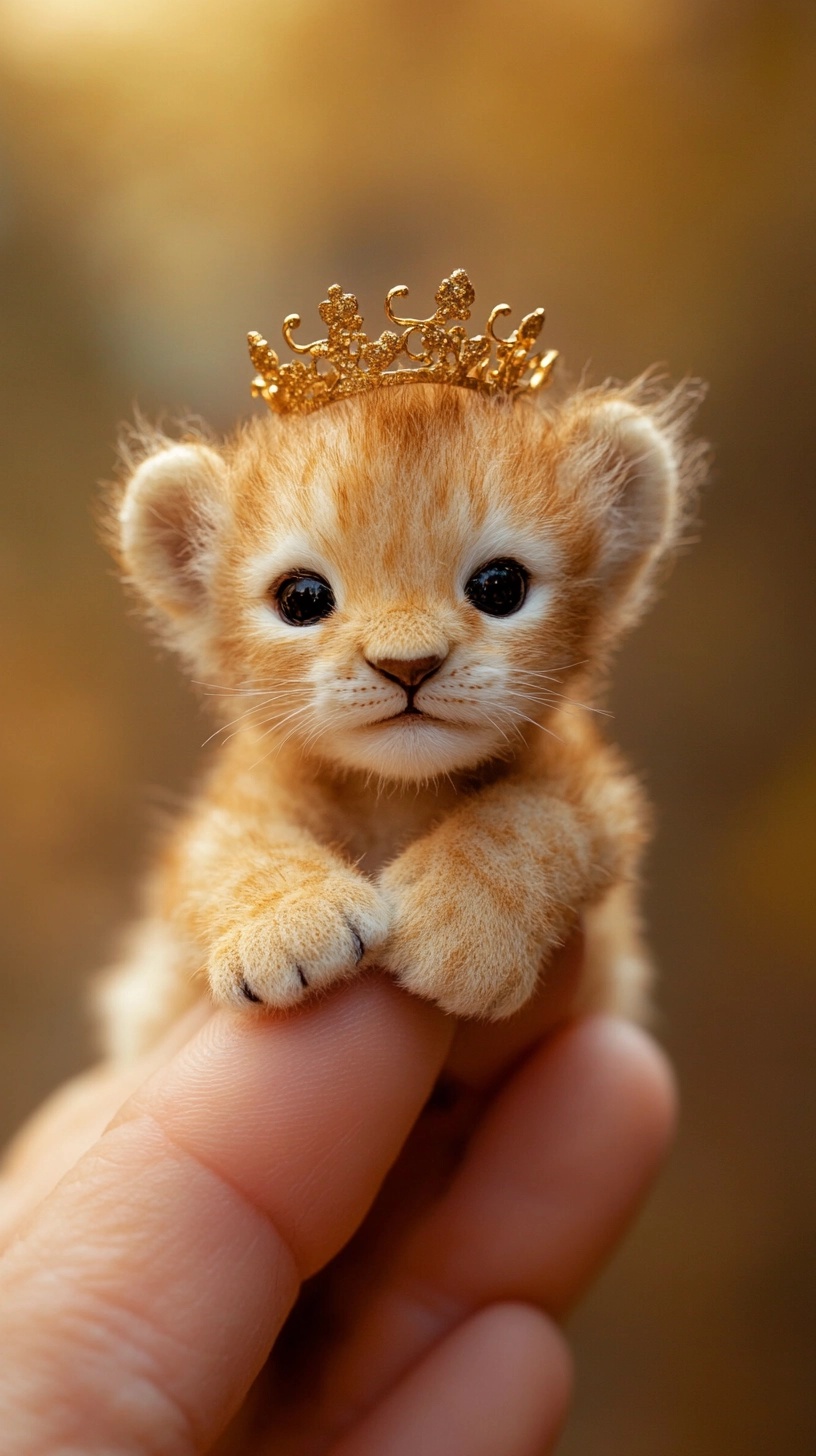 Adorable Lion Cub: A Touch of Majesty