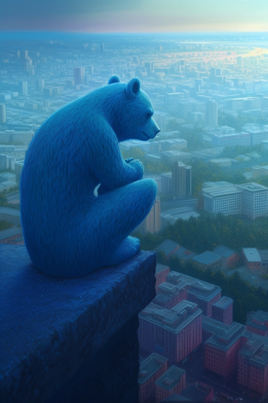 Blue Bear's City Watch: Dynamic Anime Portrait