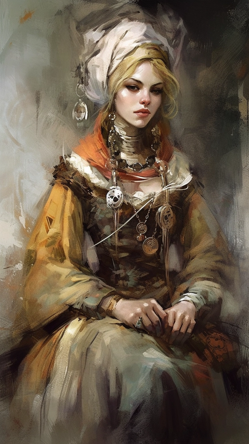 Oil Painting Character Design with Cinematic Atmosphere