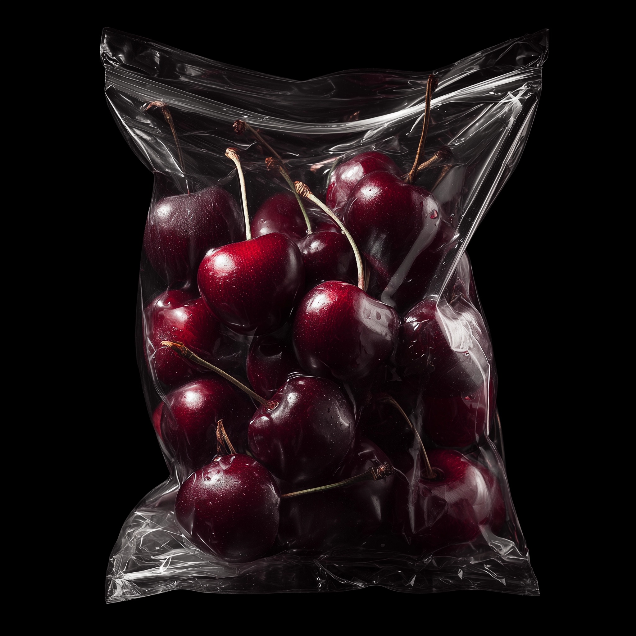Premium Dark Cherries in Vacuum-Sealed Luxury