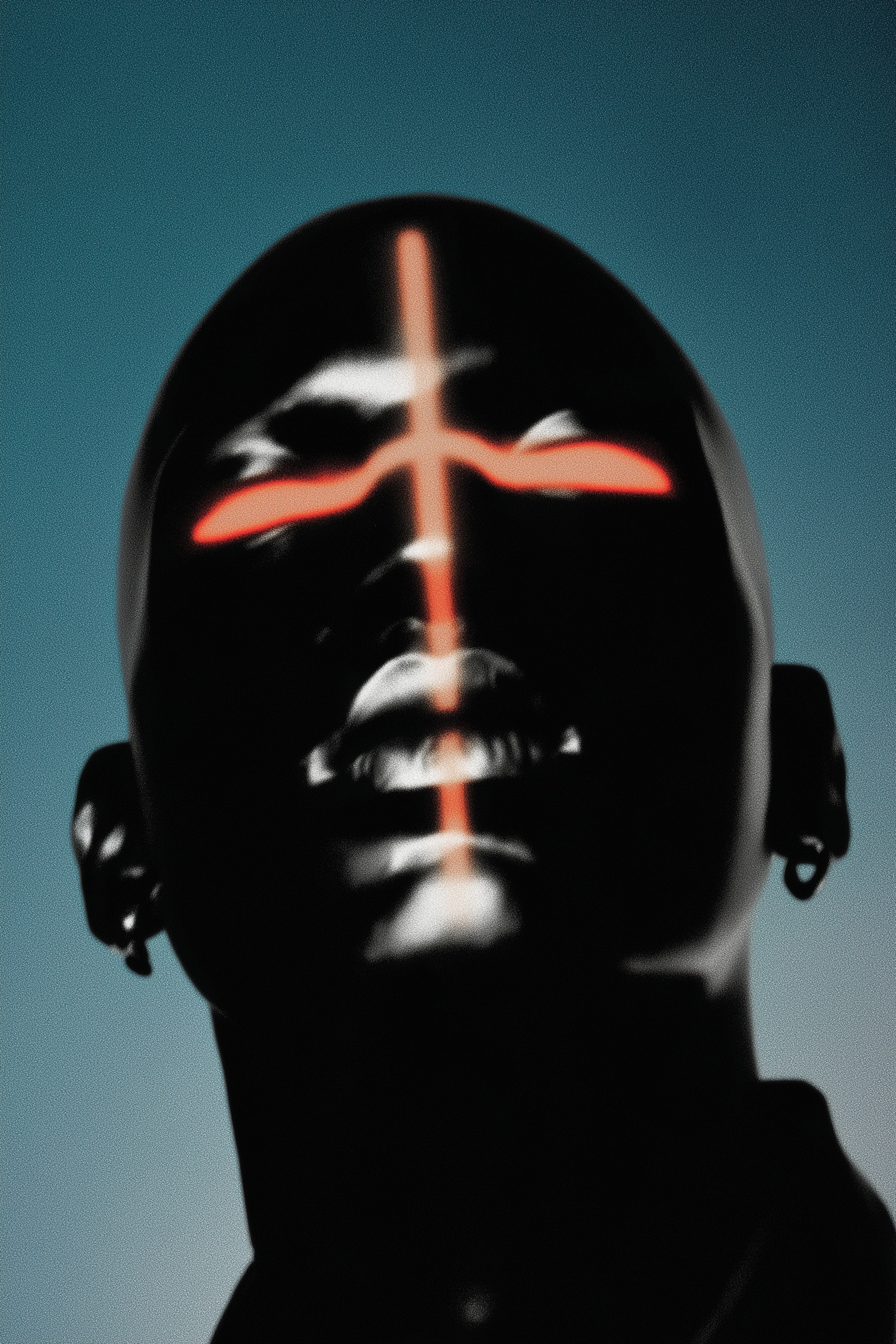 Cyber-Gothic Neon Portrait: Striking Visual Impact