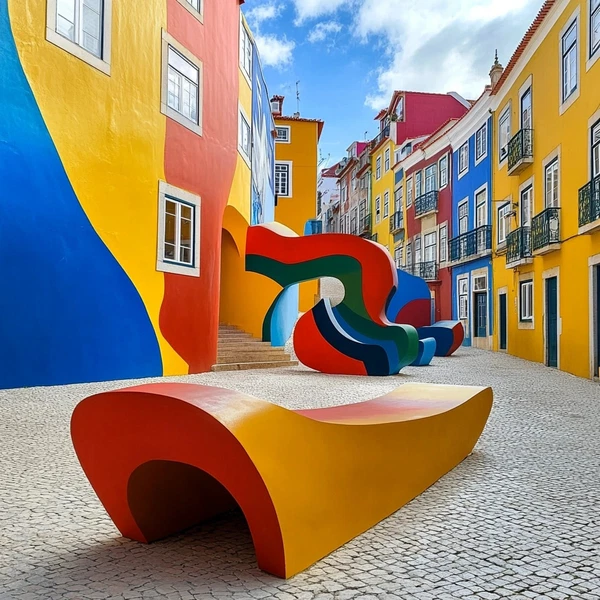 Vibrant Portuguese Outdoor Art Installation