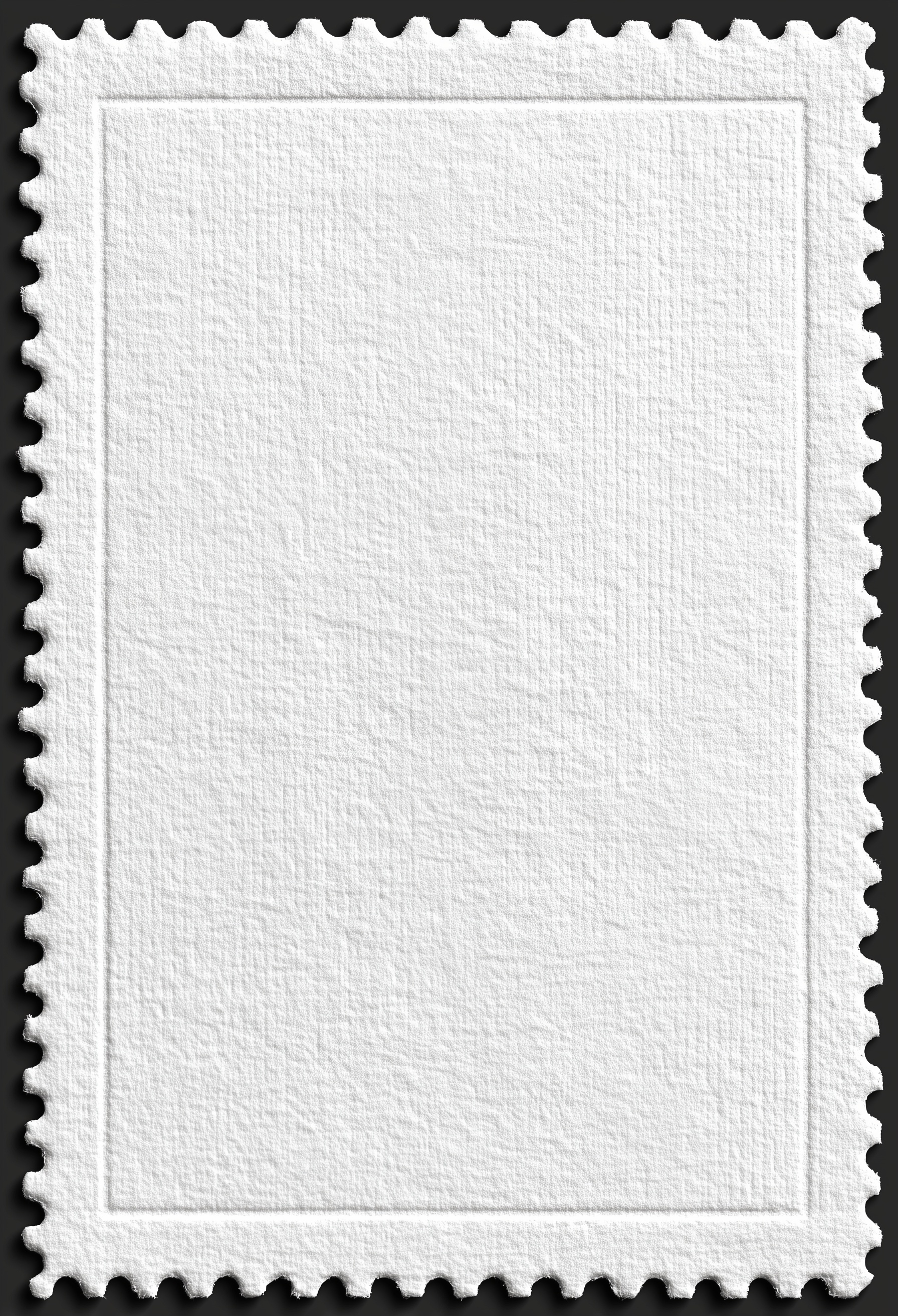 Blank White Postage Stamp Mockup for Designers