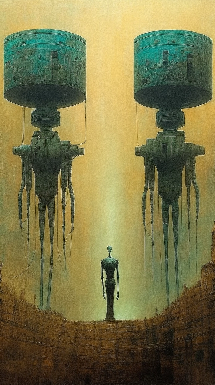 Twin Robotpress: Hostile Art in Beksinski Style