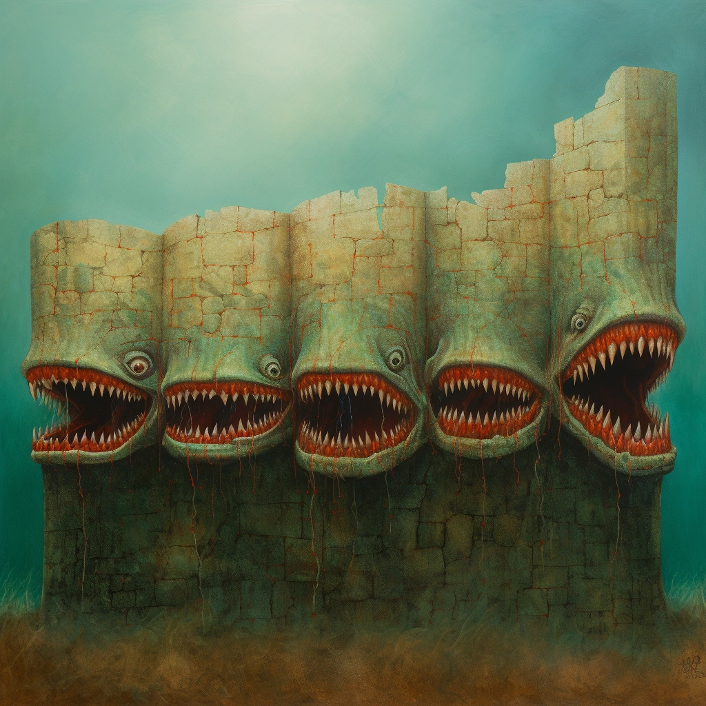 Drooling Teeth Art by Beksinski