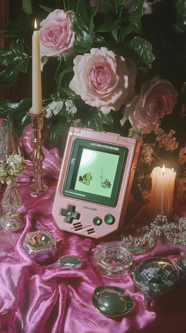 Retro Gameboy with Luxe Vintage Décor