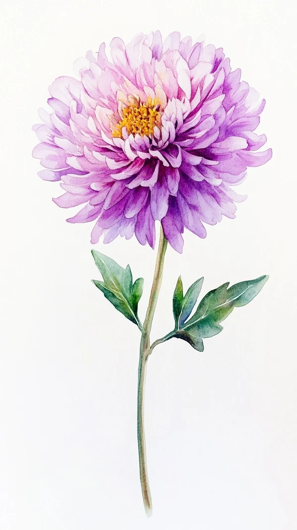 Vibrant Aster Watercolor Art for Your Space