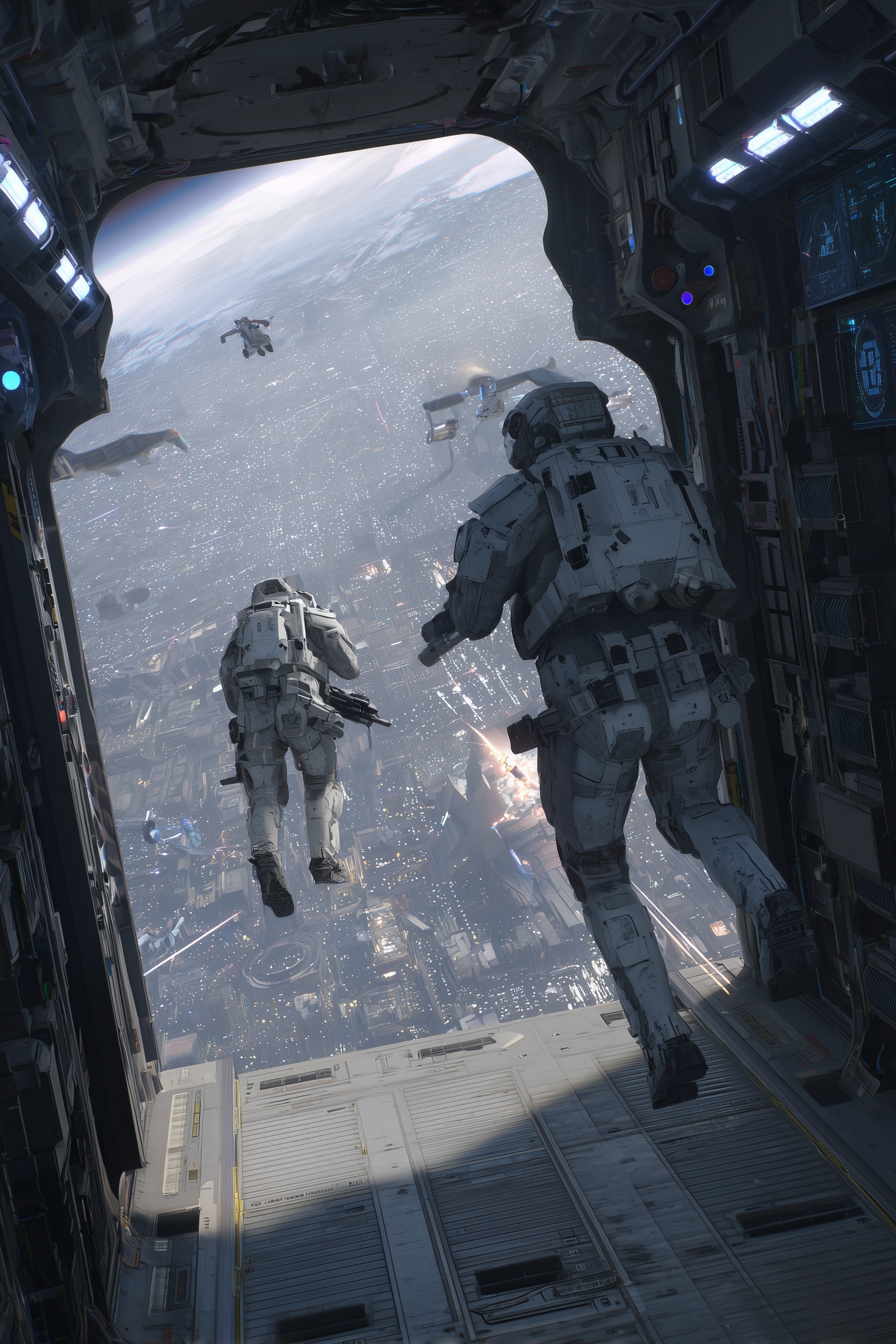 Realistic C-17 Troops Parachuting: Star Citizen Visuals