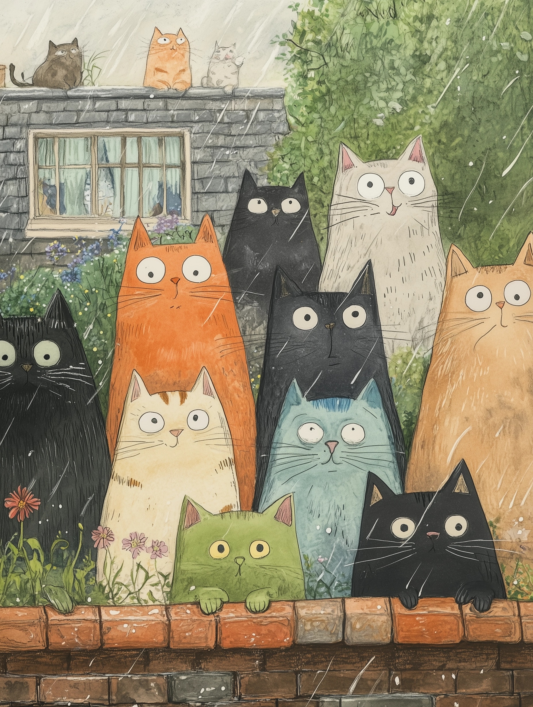 Discover Warm Cat Tales in Raymond Briggs' Style