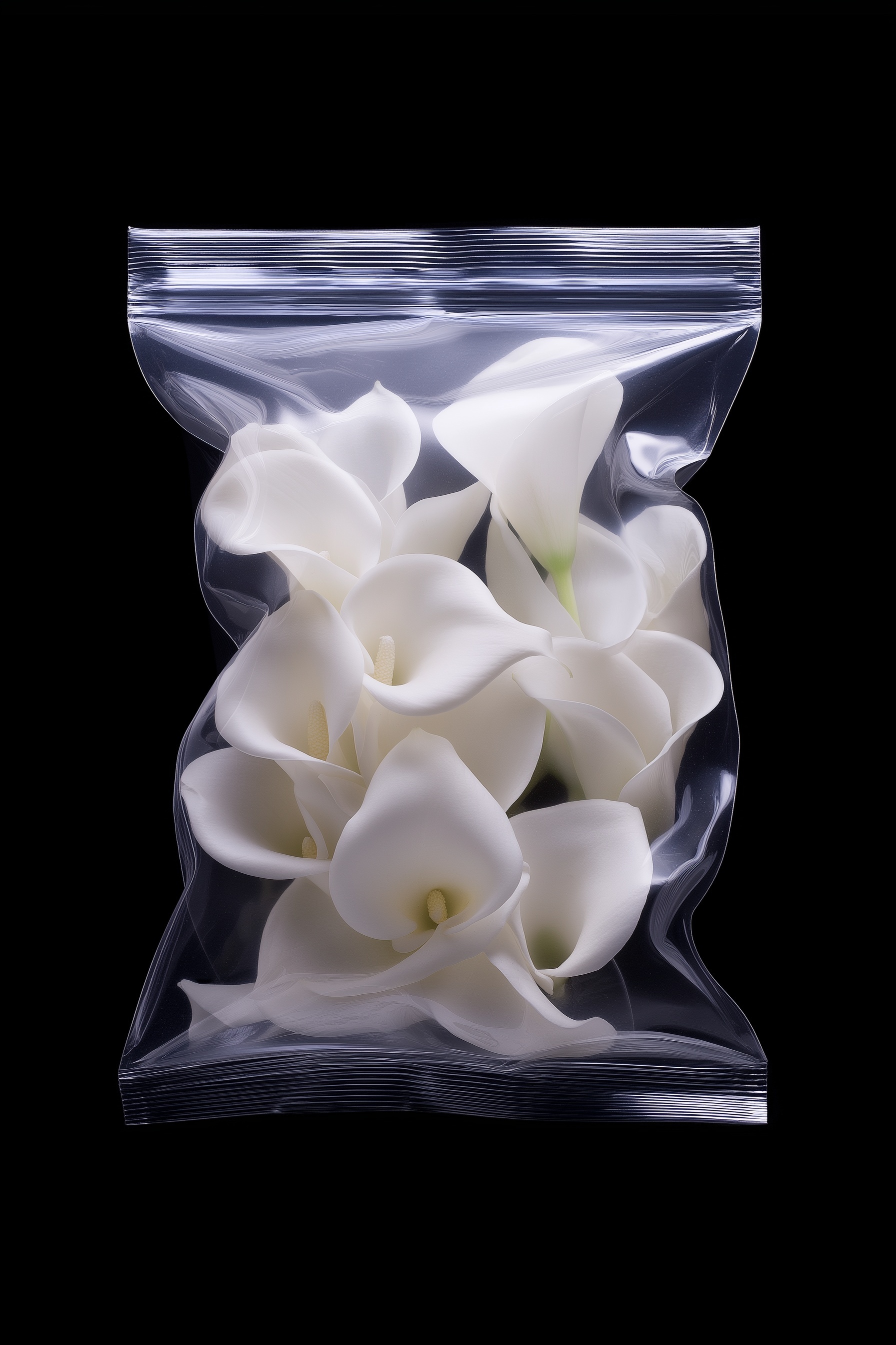 Elegant White Callas in Vacuum-Sealed Luxury