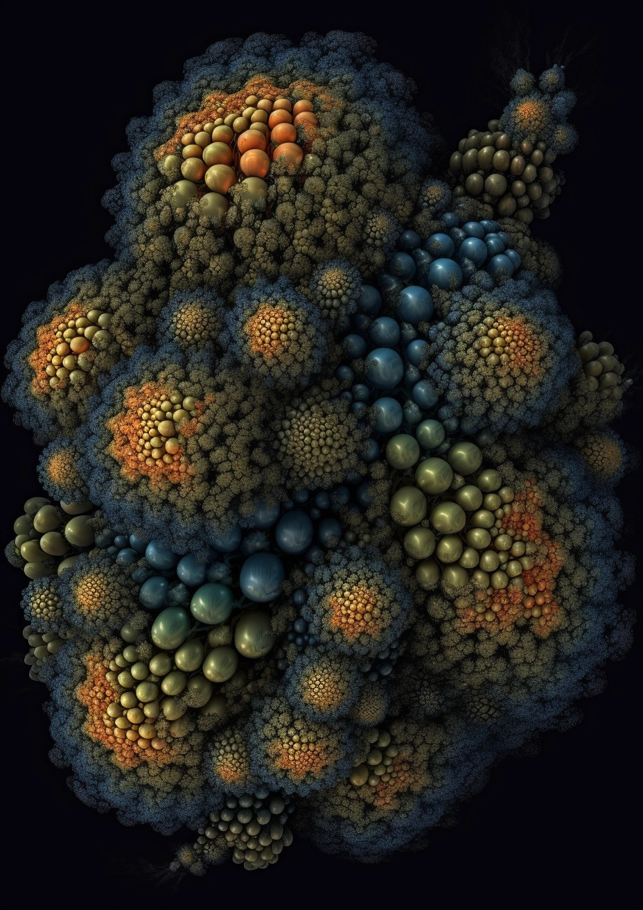 Vibrant Fractal Flower Bouquet