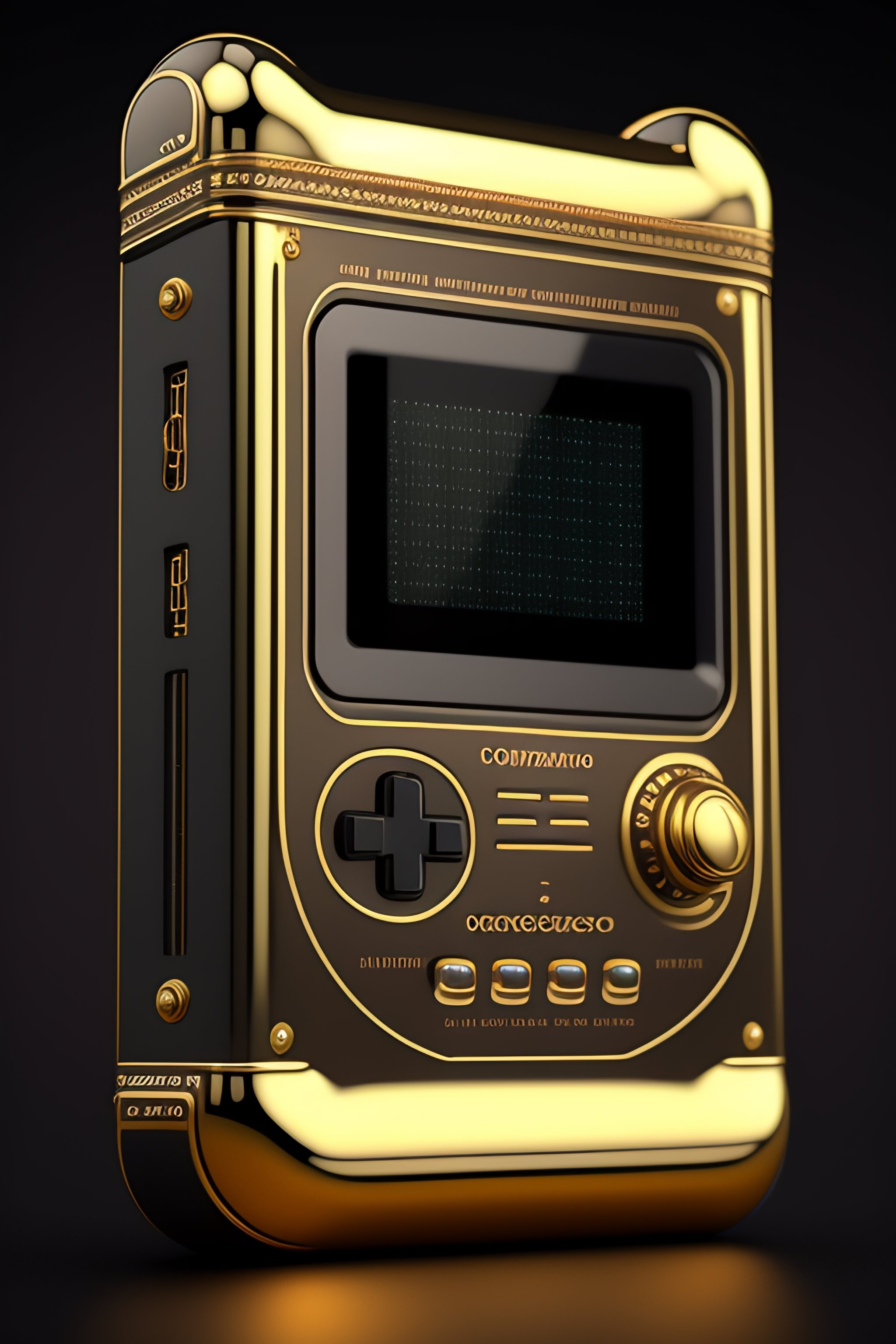 Hyperrealistic Steampunk Gameboy Console Art