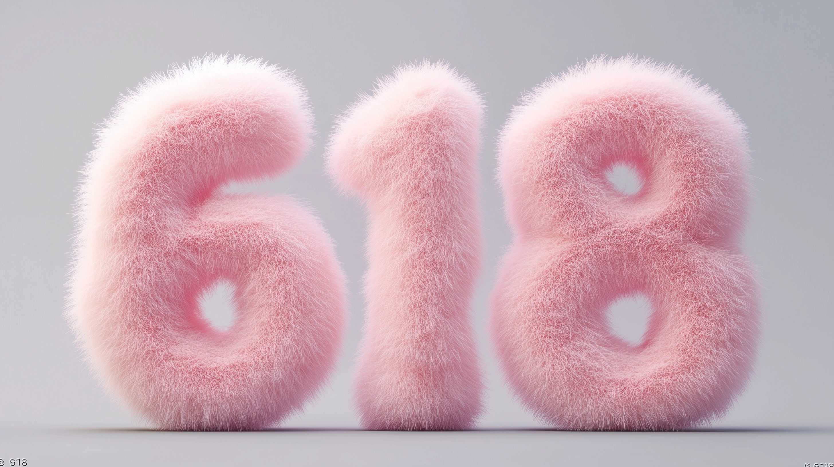 Fluffy '618' - Playful Plush Design for Branding