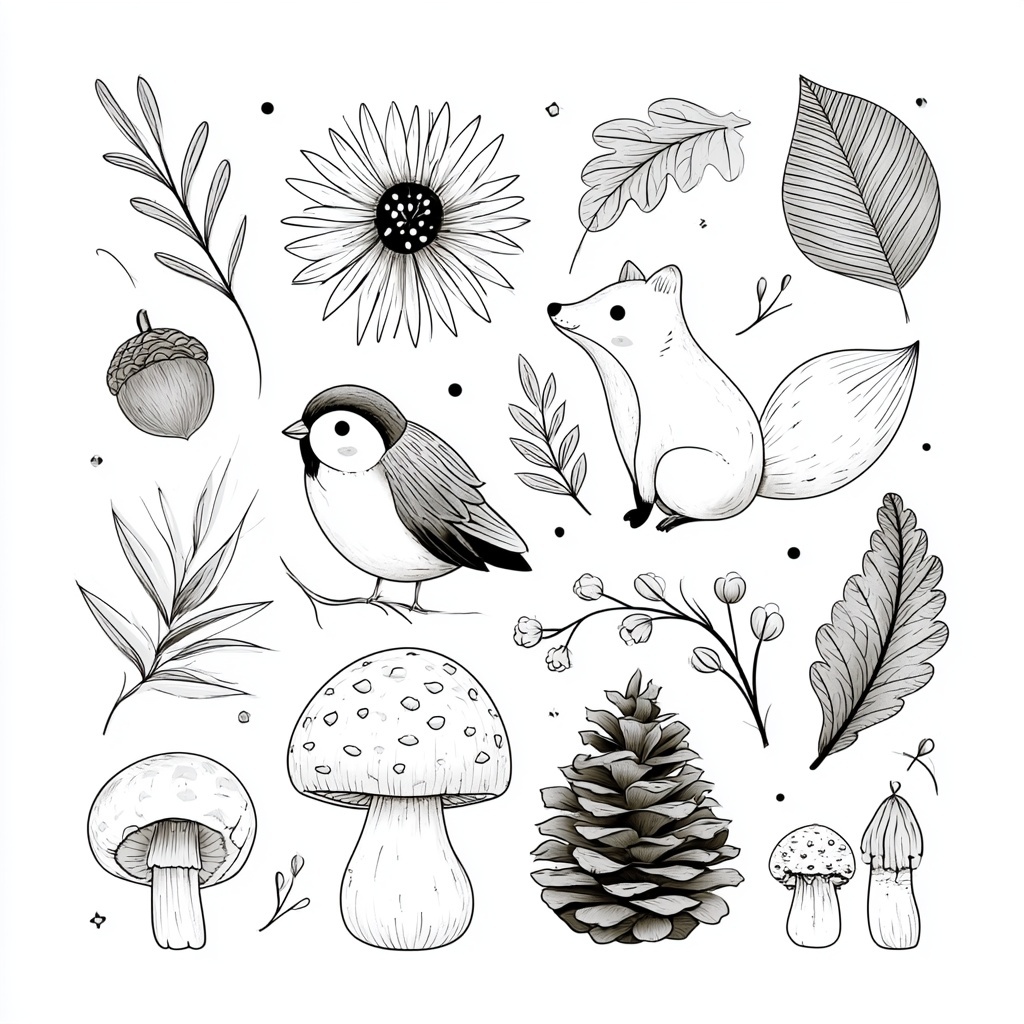 Cozy Woodland Illustrations: A Scandinavian Delight