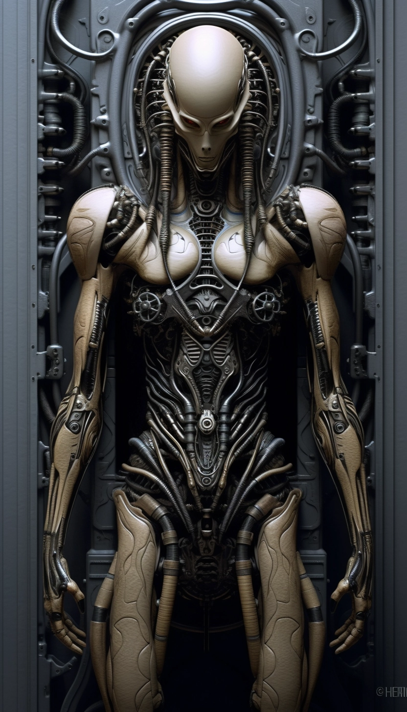 Biomechanoid Art: A Fusion of Duchamp and Giger