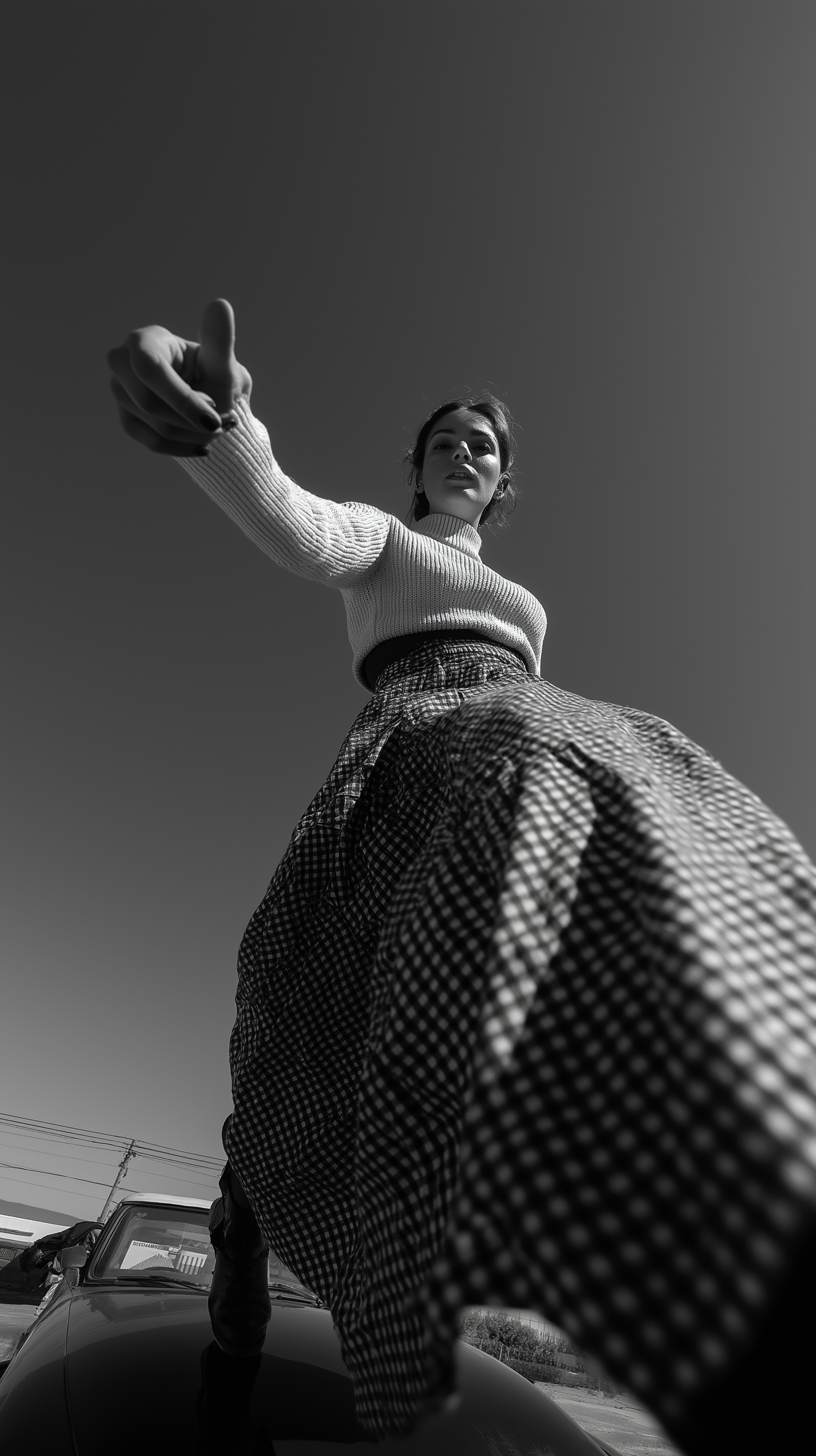 Classic Flamenco Dance on Vintage Car Rooftop