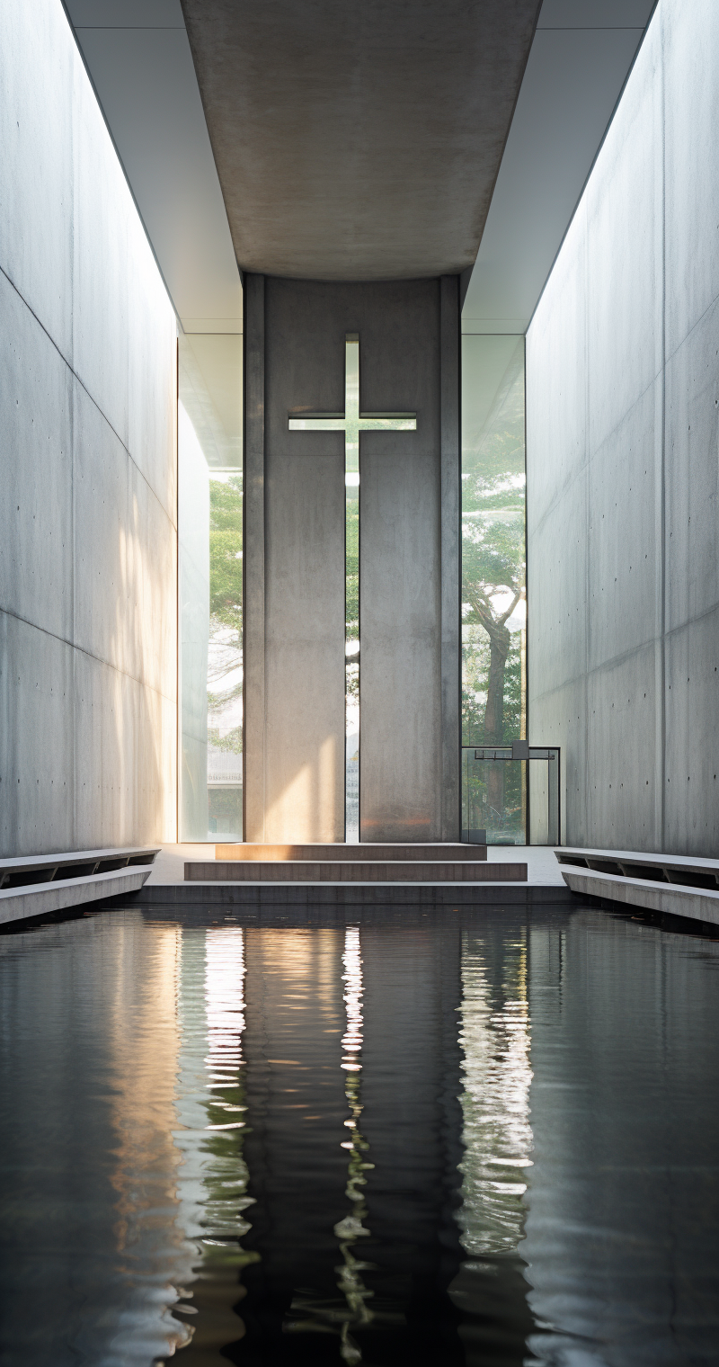 Modern Concrete Church with Charming Light & Shadow - Ando Zhongxiong Design