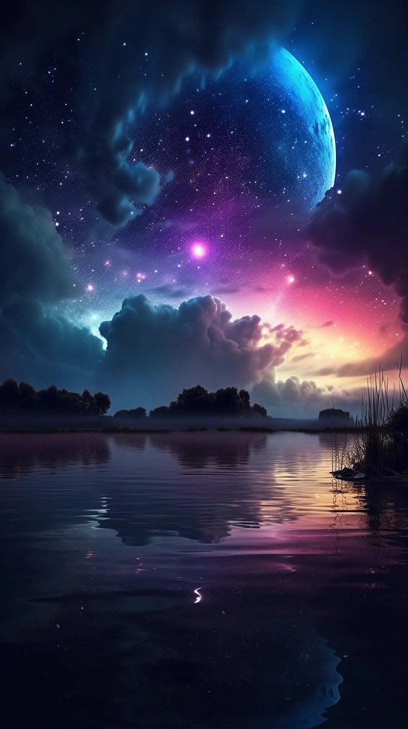 Surreal Night View: Epic 8K CG Rendering with Cinematic Lighting