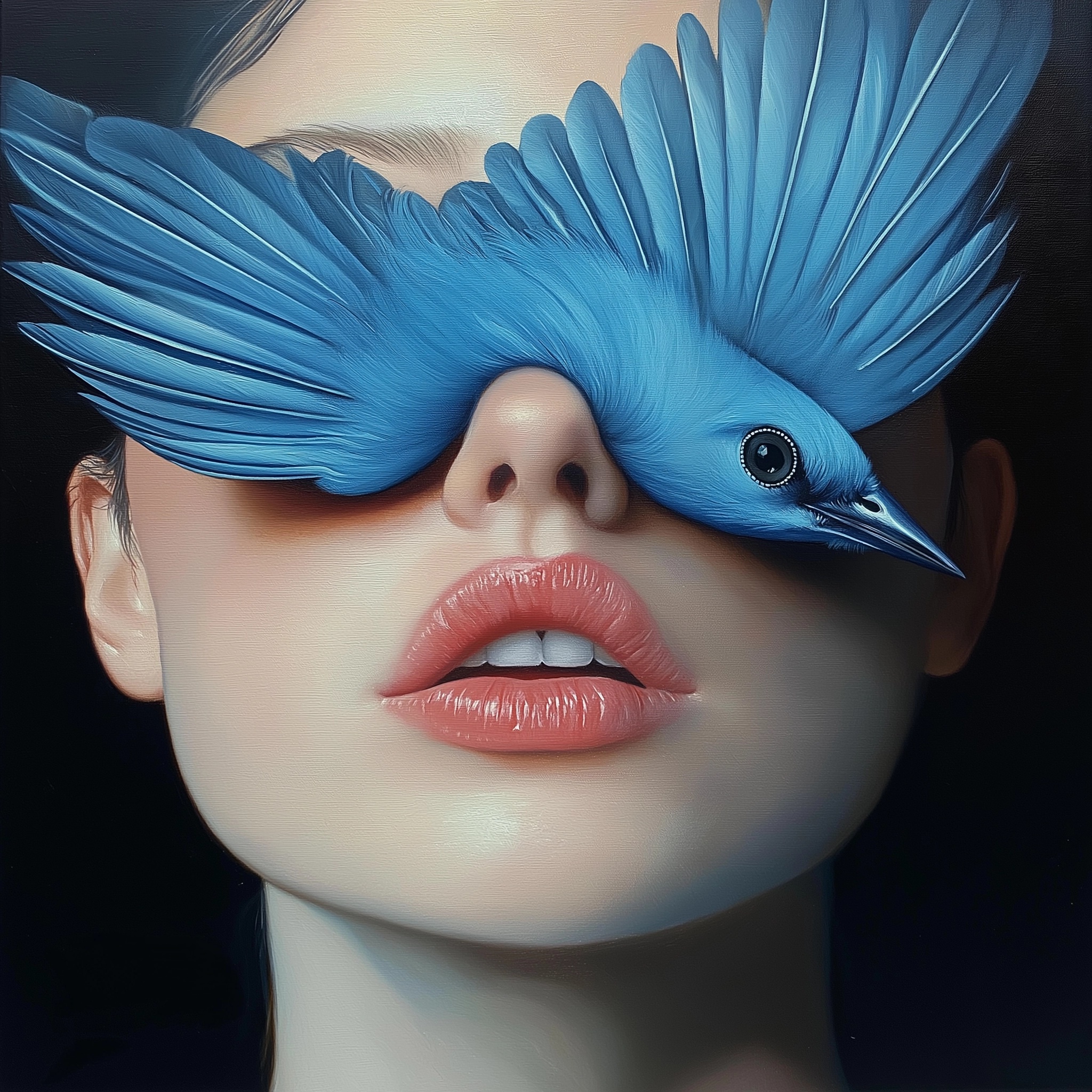 Serene Beauty: Hyper-Realistic Oil Painting