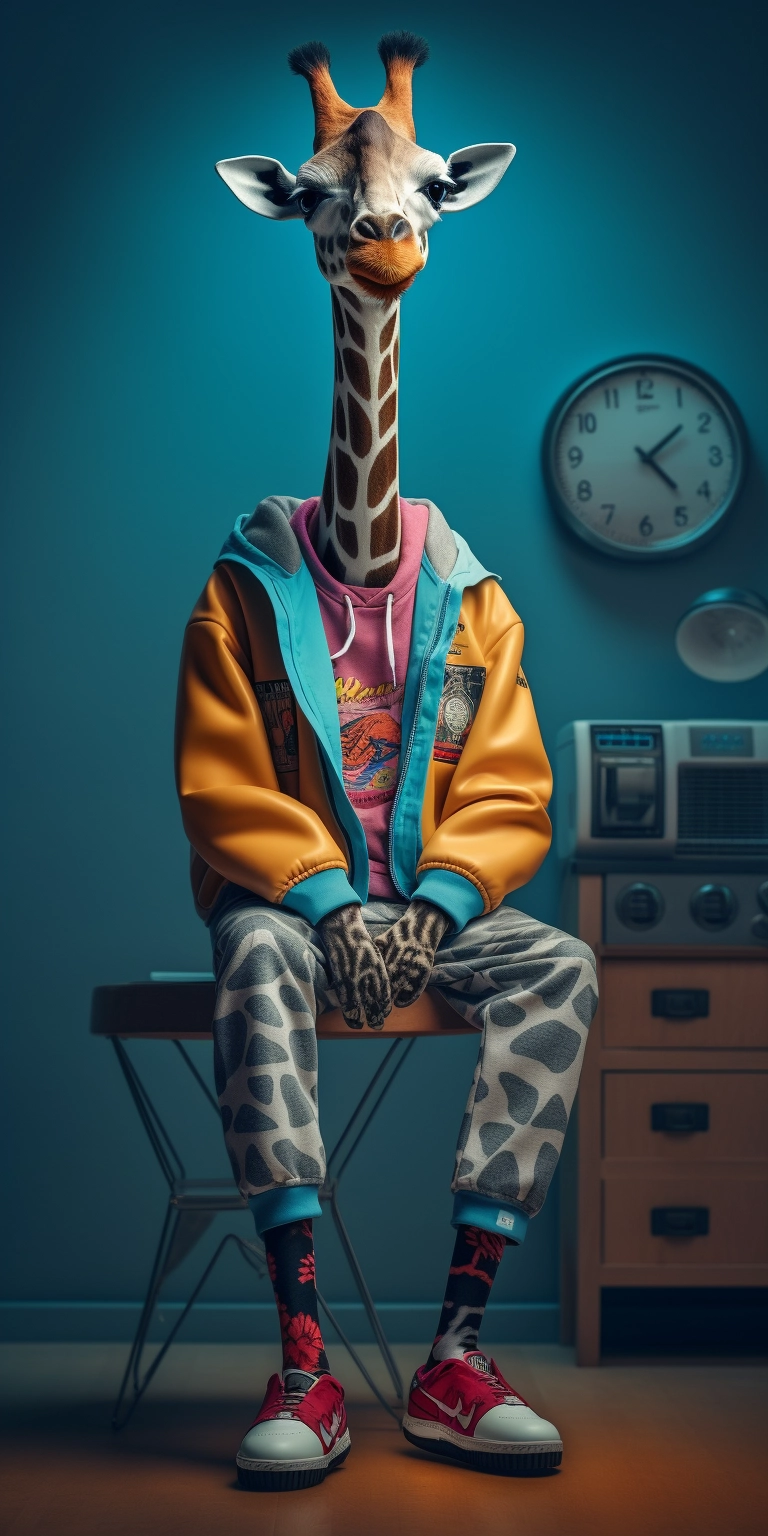 Hip Hop Giraffe: 80s Fashion Photography