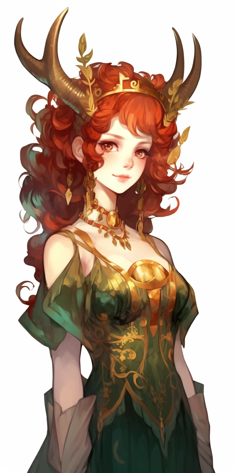 Red-Haired Horned Beauty: Oshare Kei Art