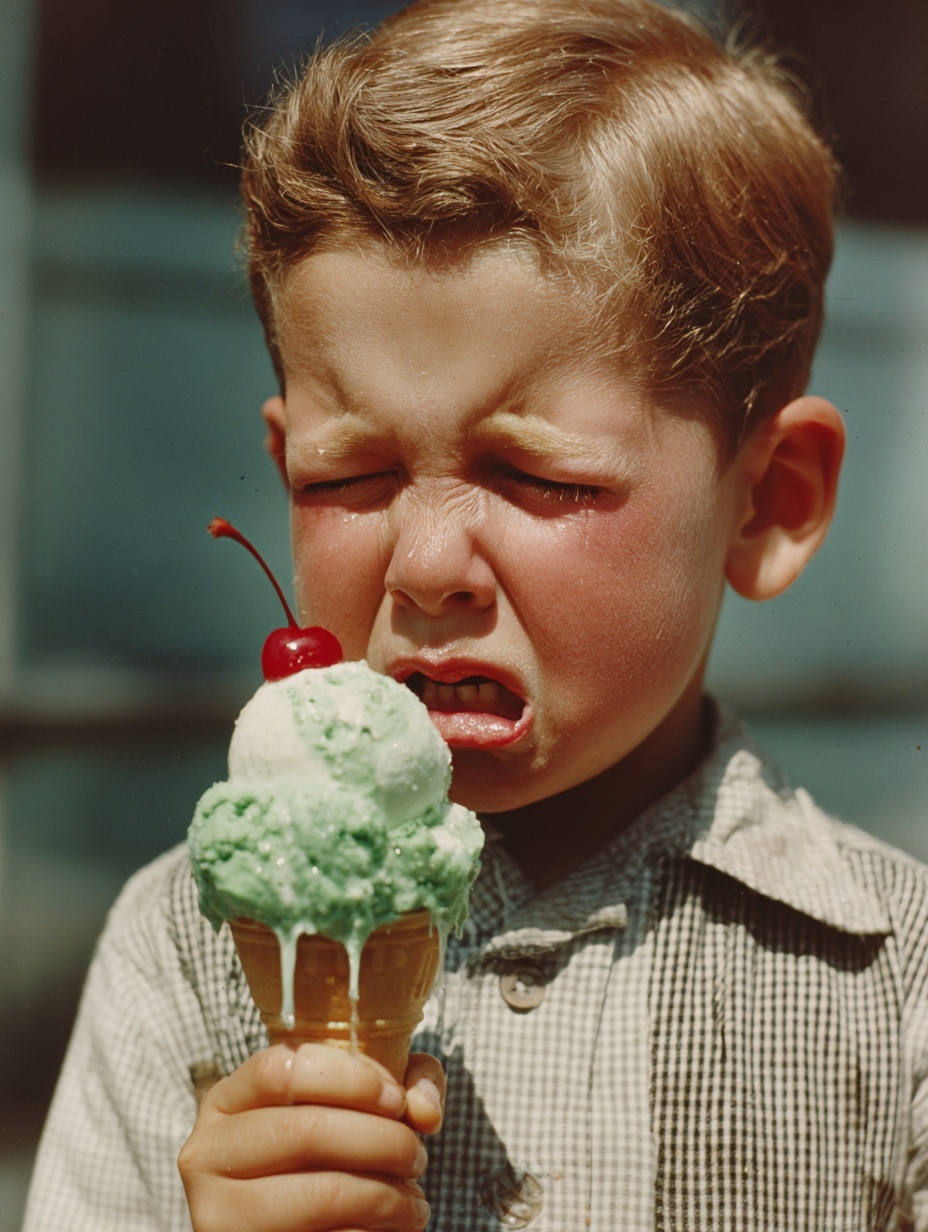 Melting Ice Cream, Melting Heart: A Childhood Moment