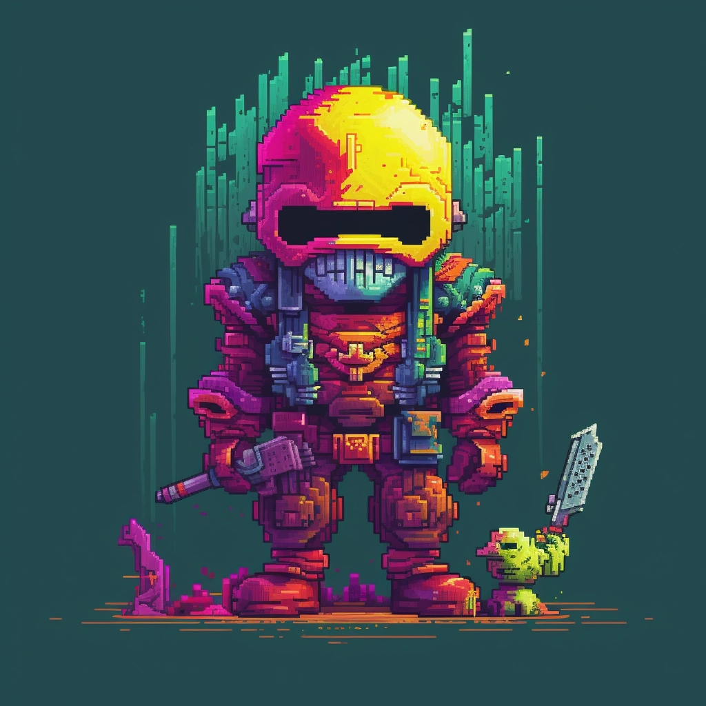 Vibrant Pixelart Gaming Characters Wallpaper