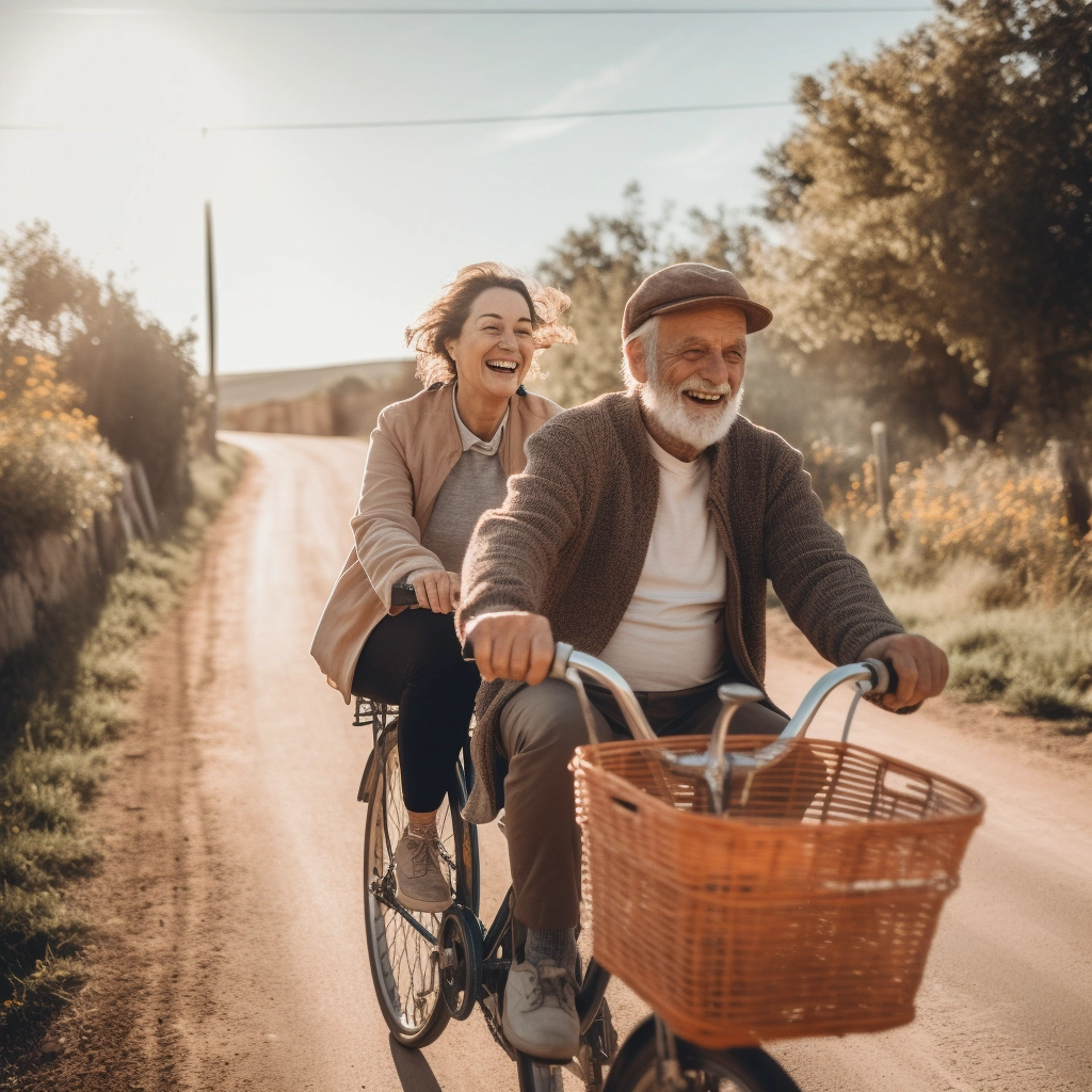 Vintage Bicycle Adventure for Elderly Couples