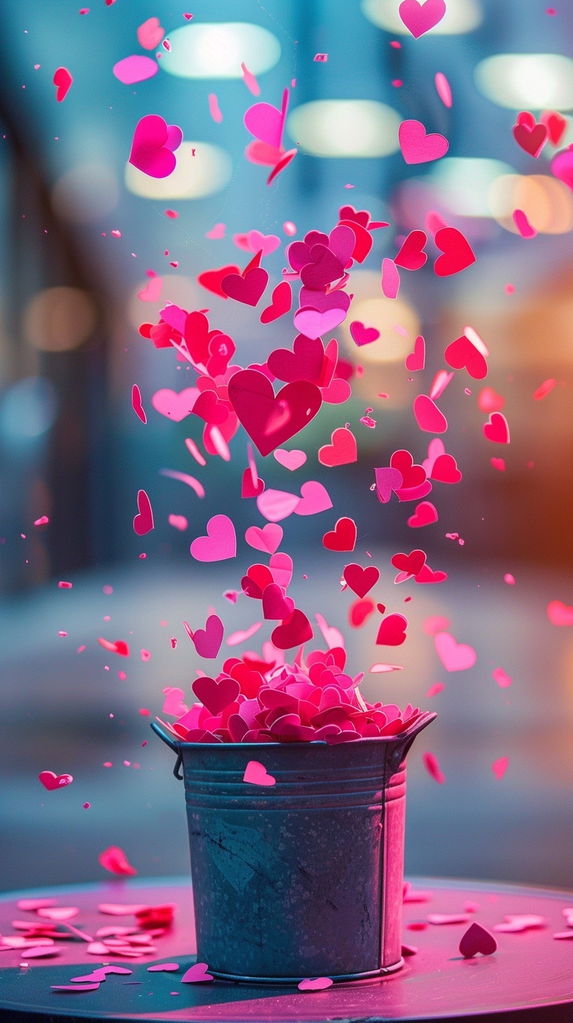 Emotional Release: Heartfelt Confetti Discarded