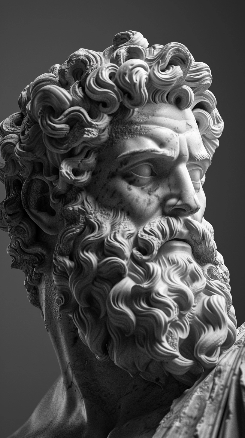 Majestic Greek Sculptures: Hyper-realistic Images