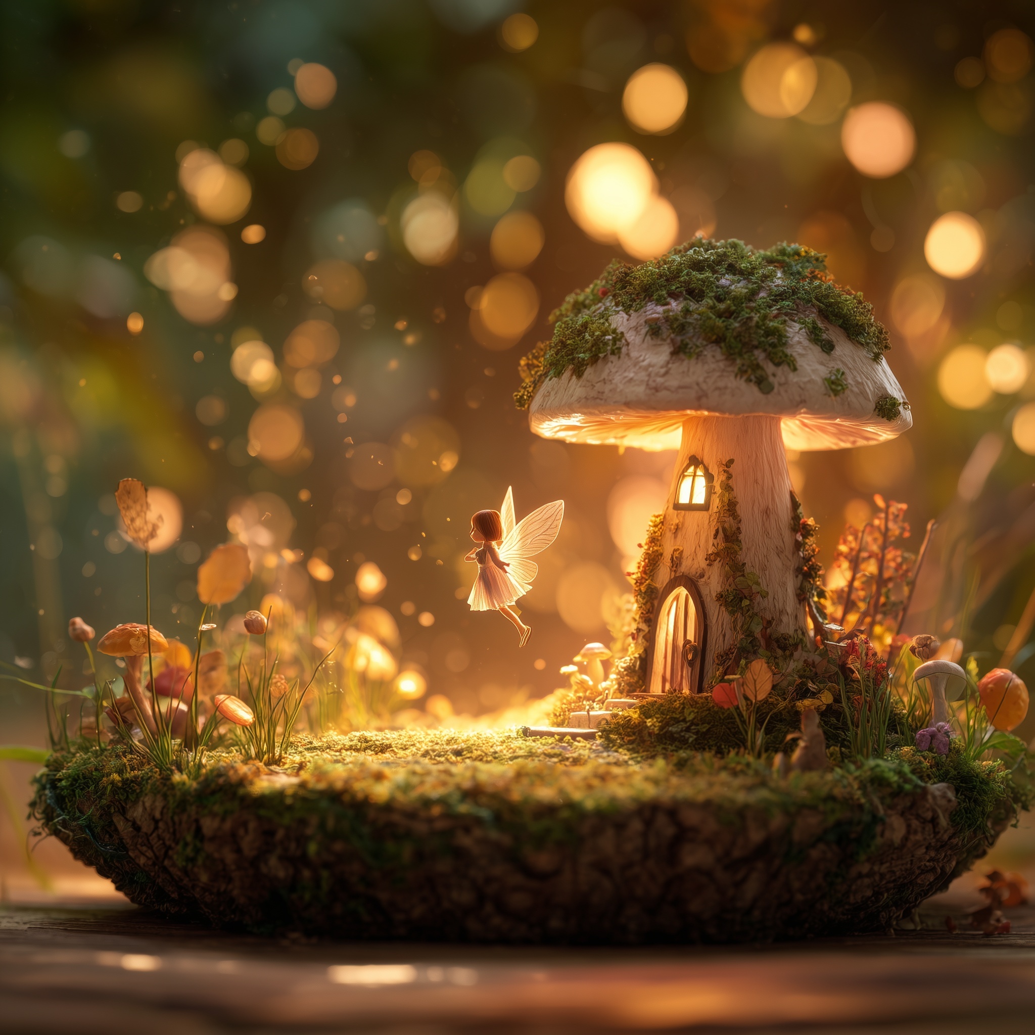 Enchanting Fairy in a Magical Forest Scene