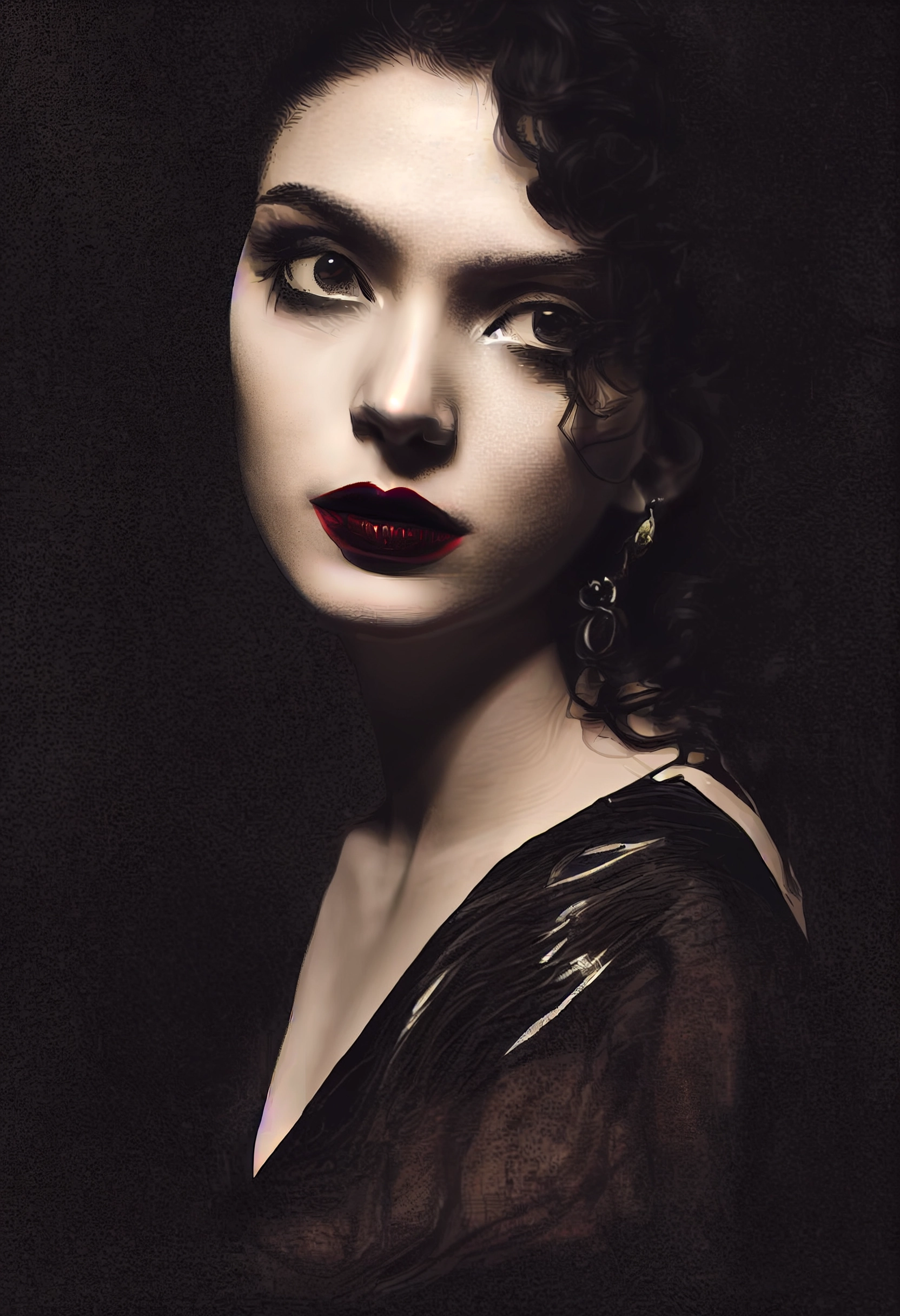 Enchanting Goddess of Mischief: Stunning 2D Artwork