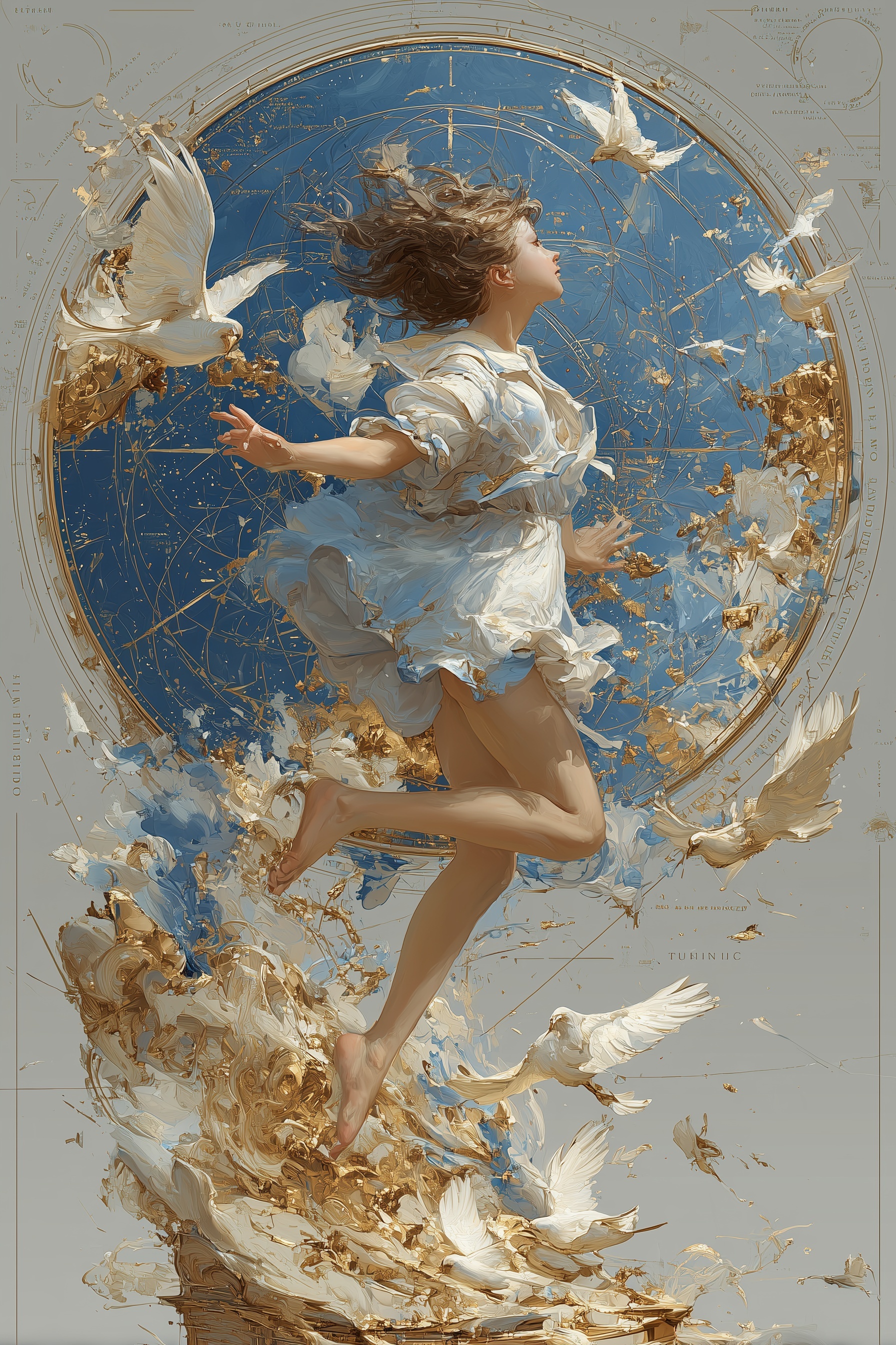 Joyful Dreams Under a Starry Vintage Sky