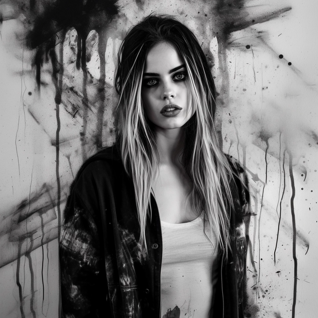 Top Model Grunge: Black and White Paintings