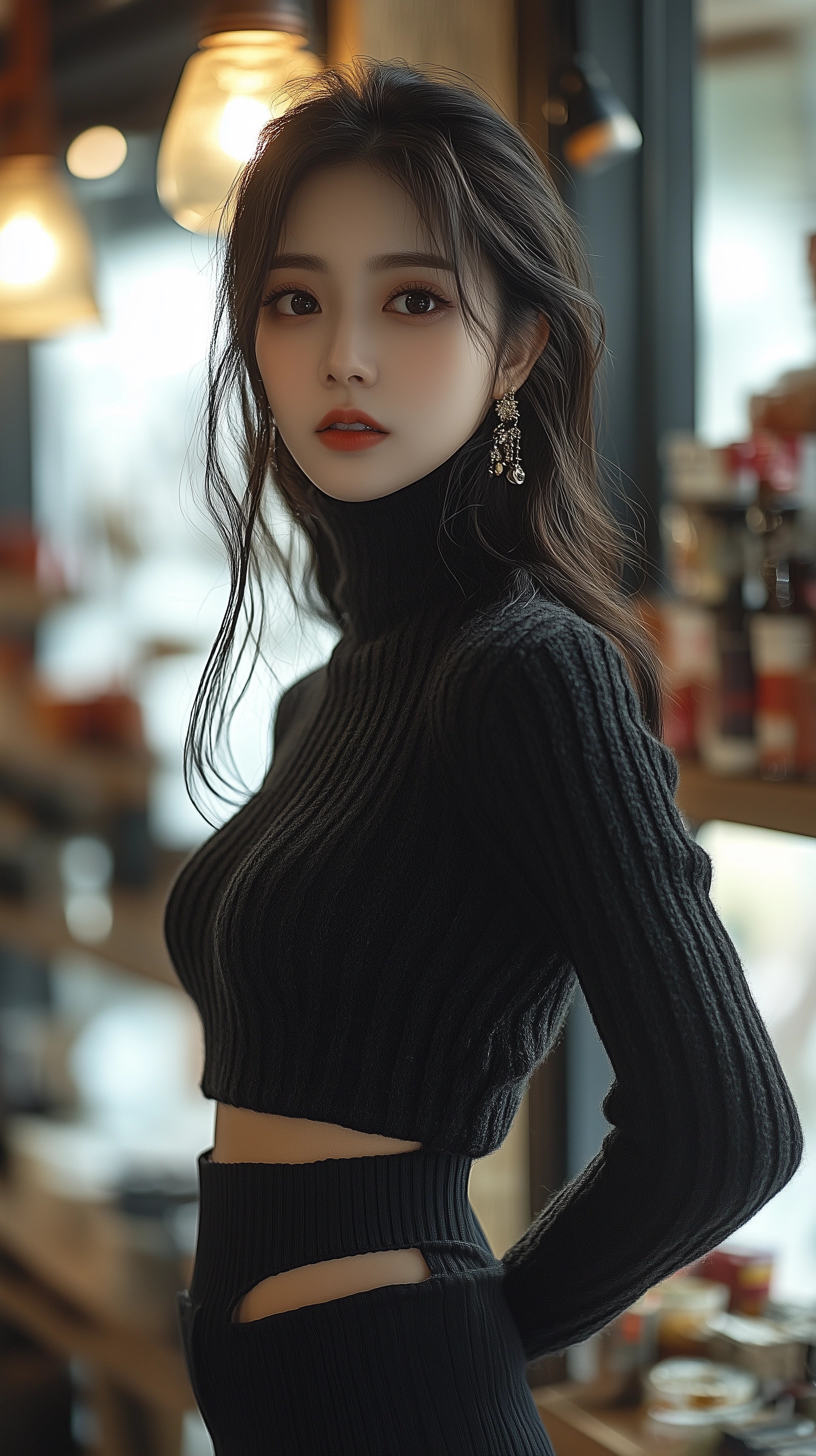 Stylish Chinese Model in Fashionable Mall Shoot