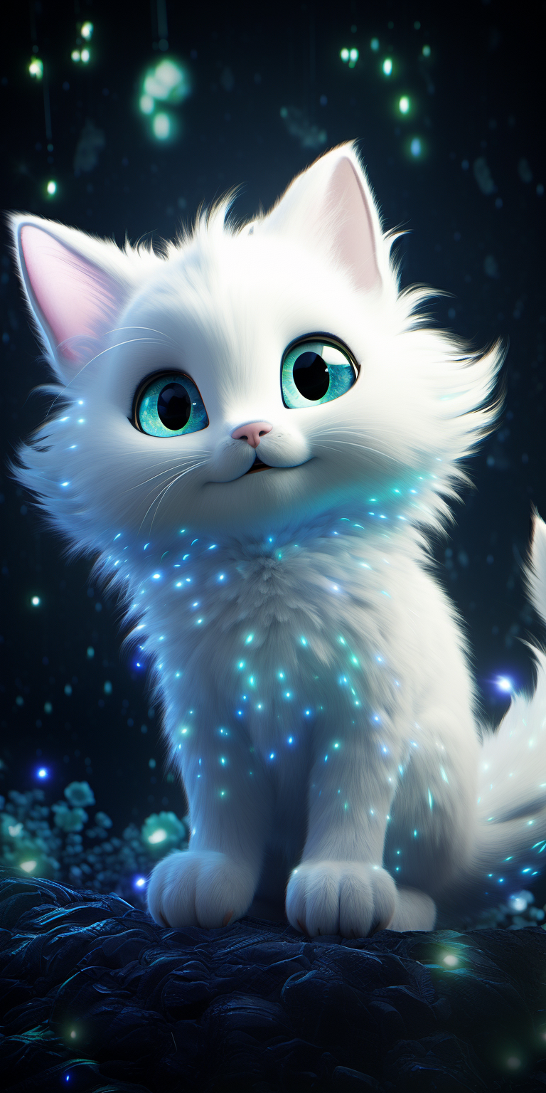 Enchanting Silver-Coat Cat: Ghibli-Studio meets Disney