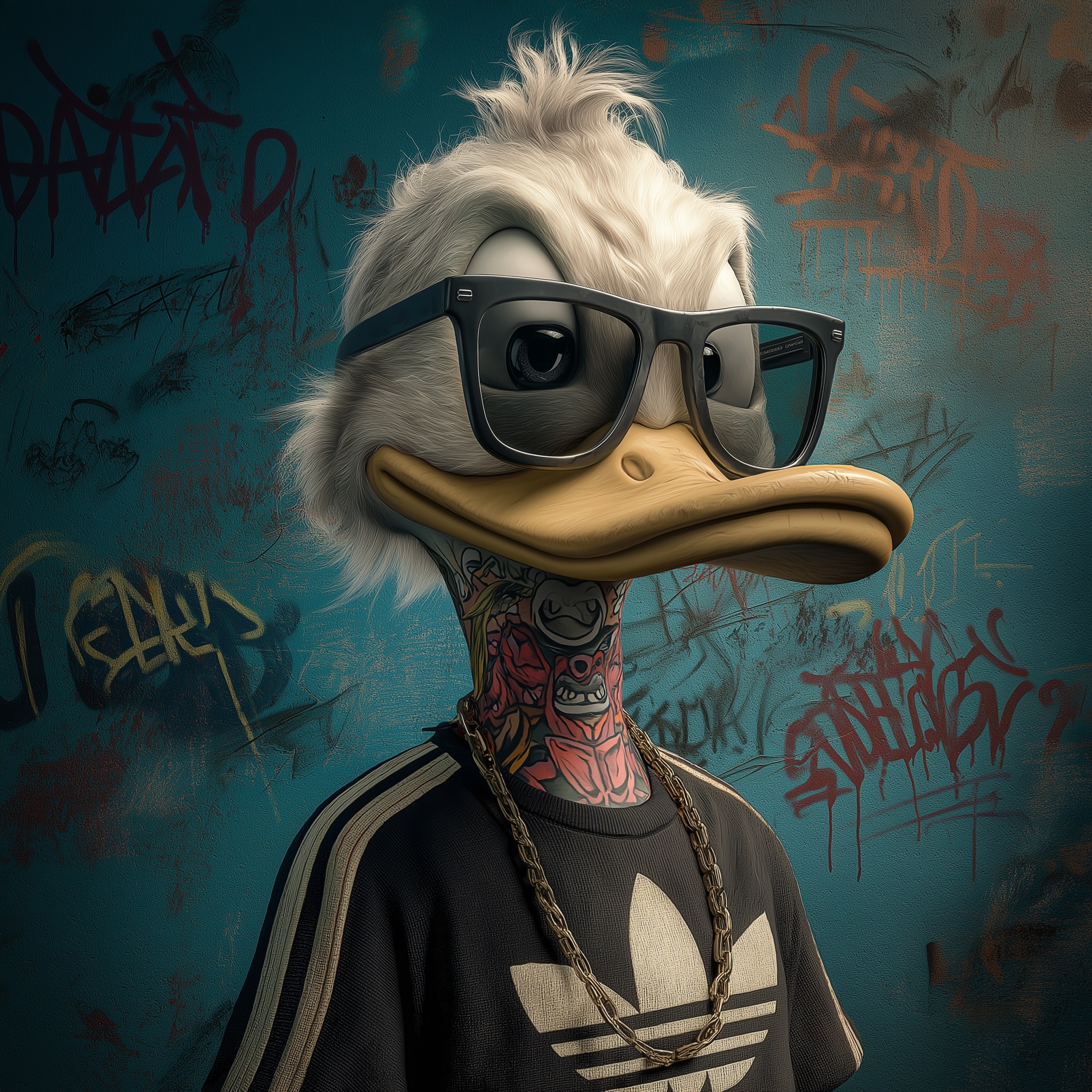 Urban Hip-Hop Duck Art: Bold & Unique Style
