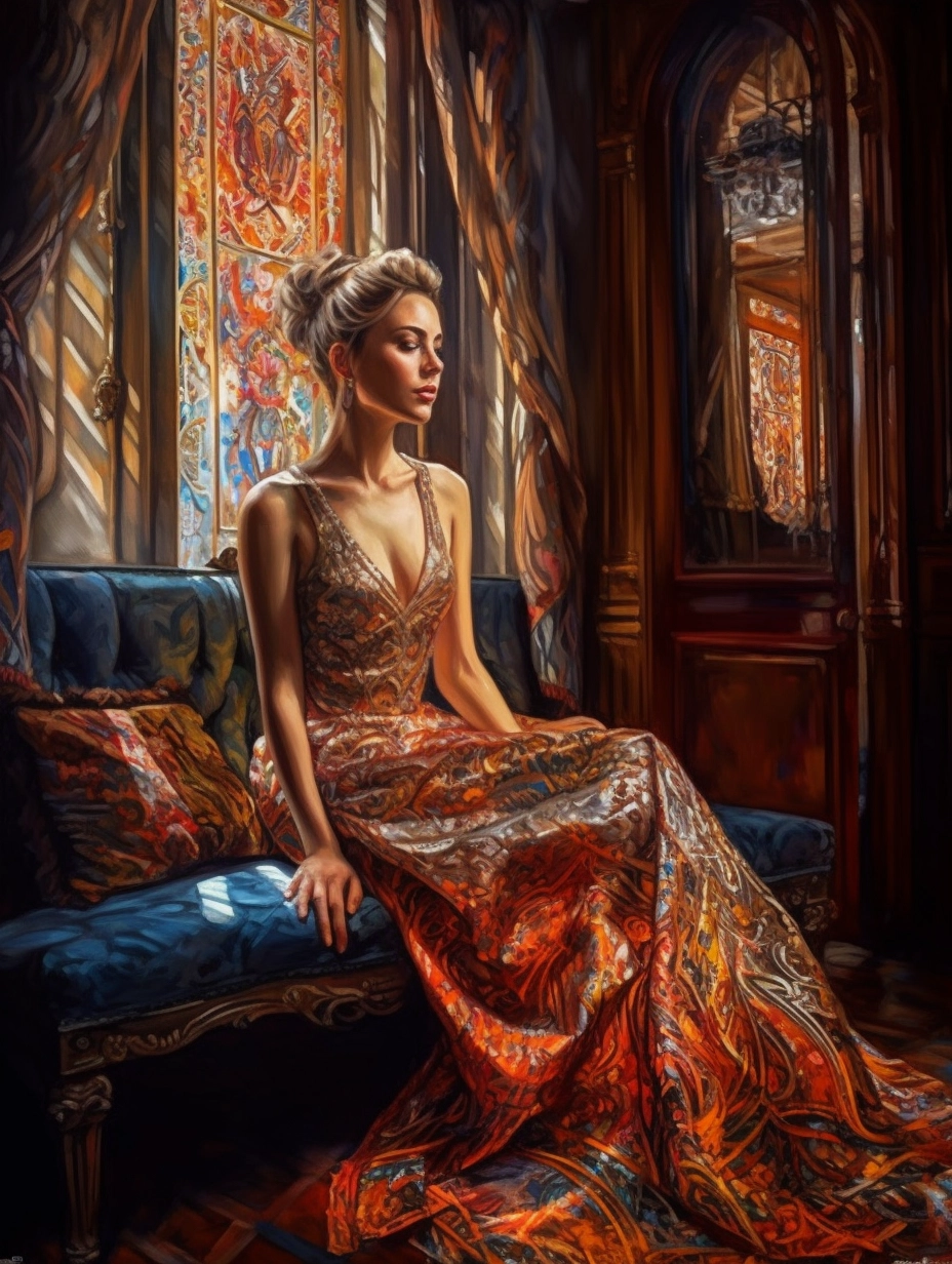 Colorful Dress Spectacular: Prismatic Portraits