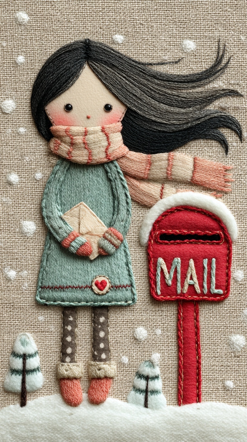 Cozy Korean Winter Scene with Handcrafted Touch