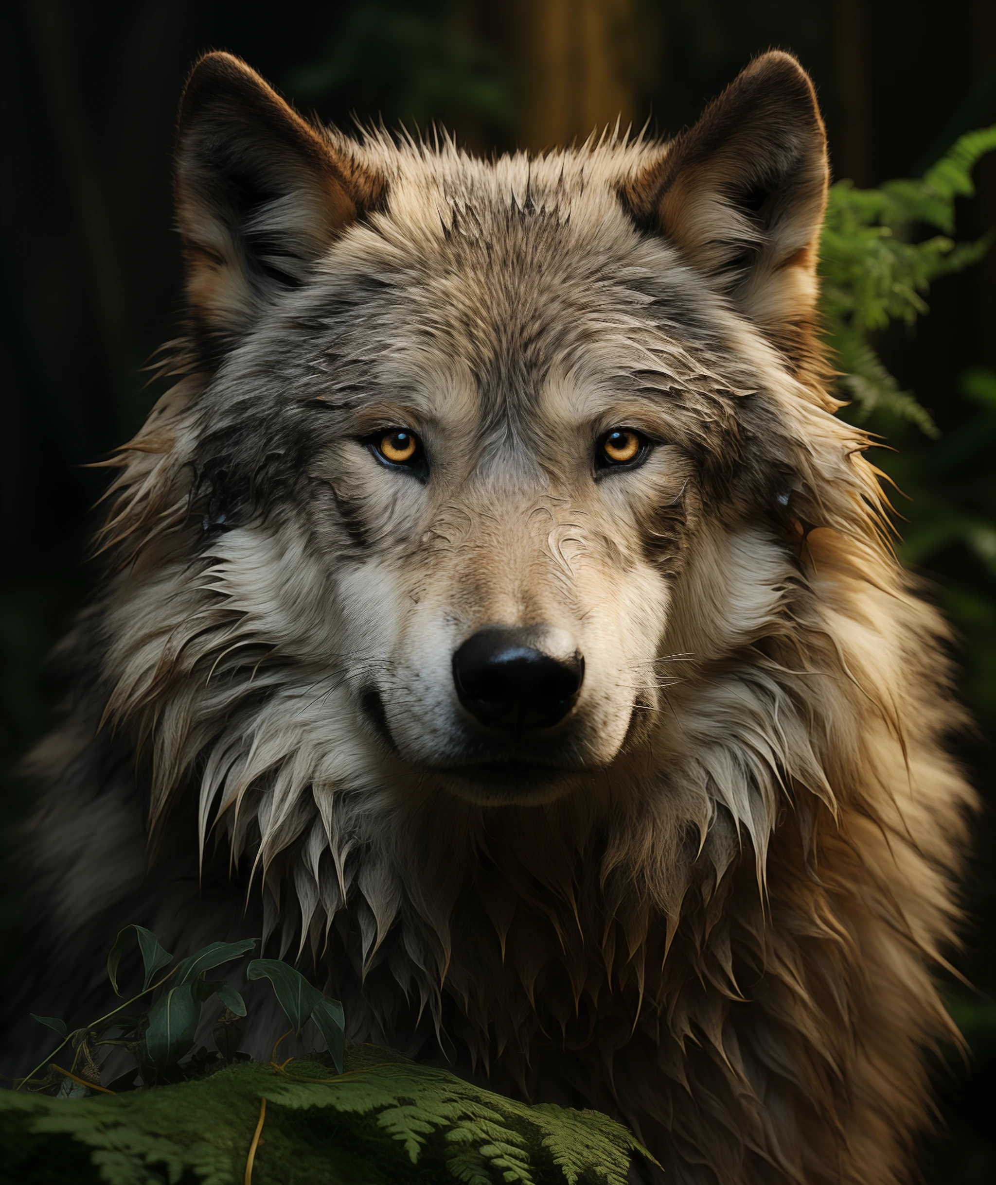 Timber Wolf: Majestic Wildlife in Enchanting Woodland