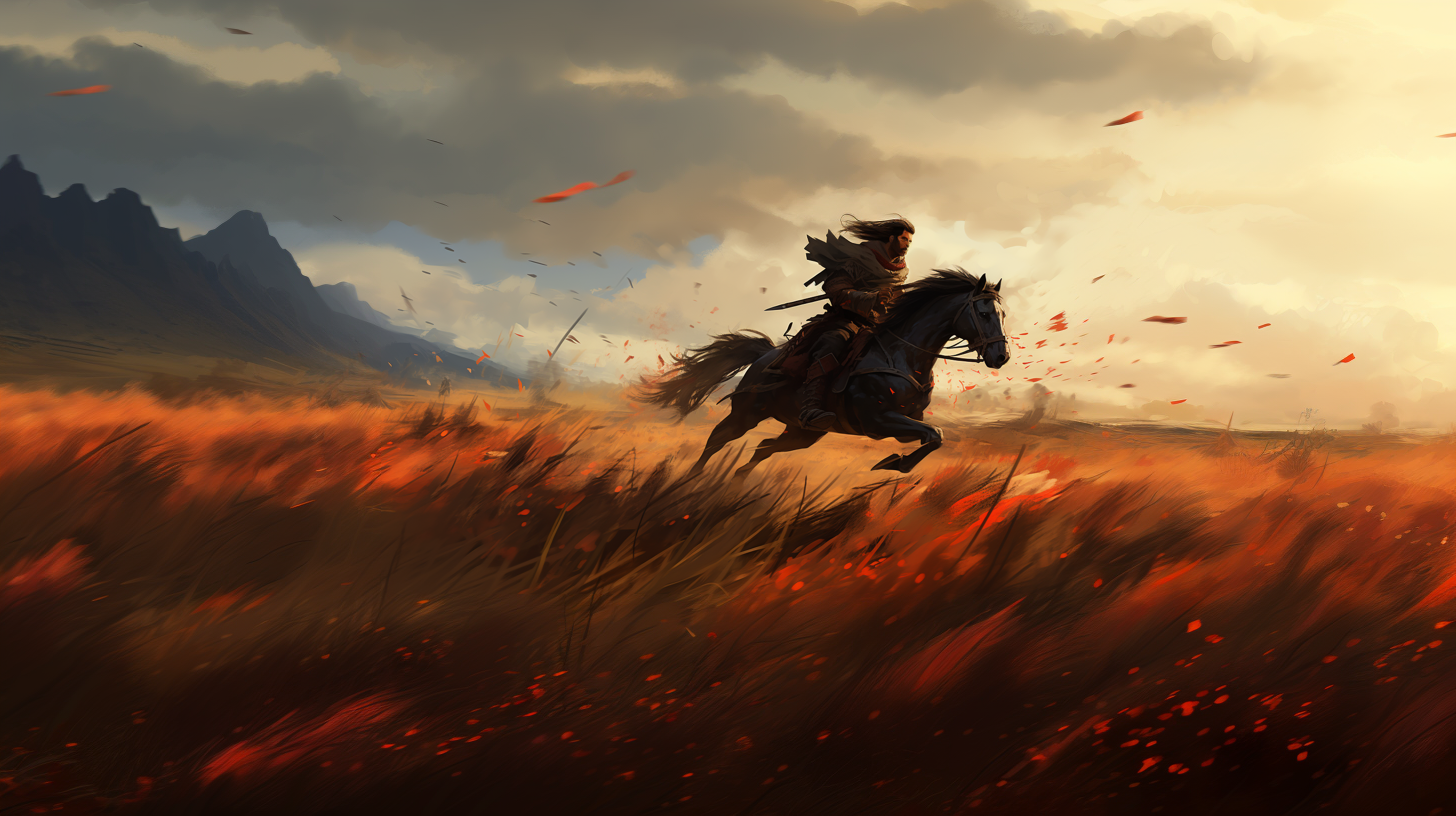 Mongolian Horseback Archer: Epic Warbringers Art!