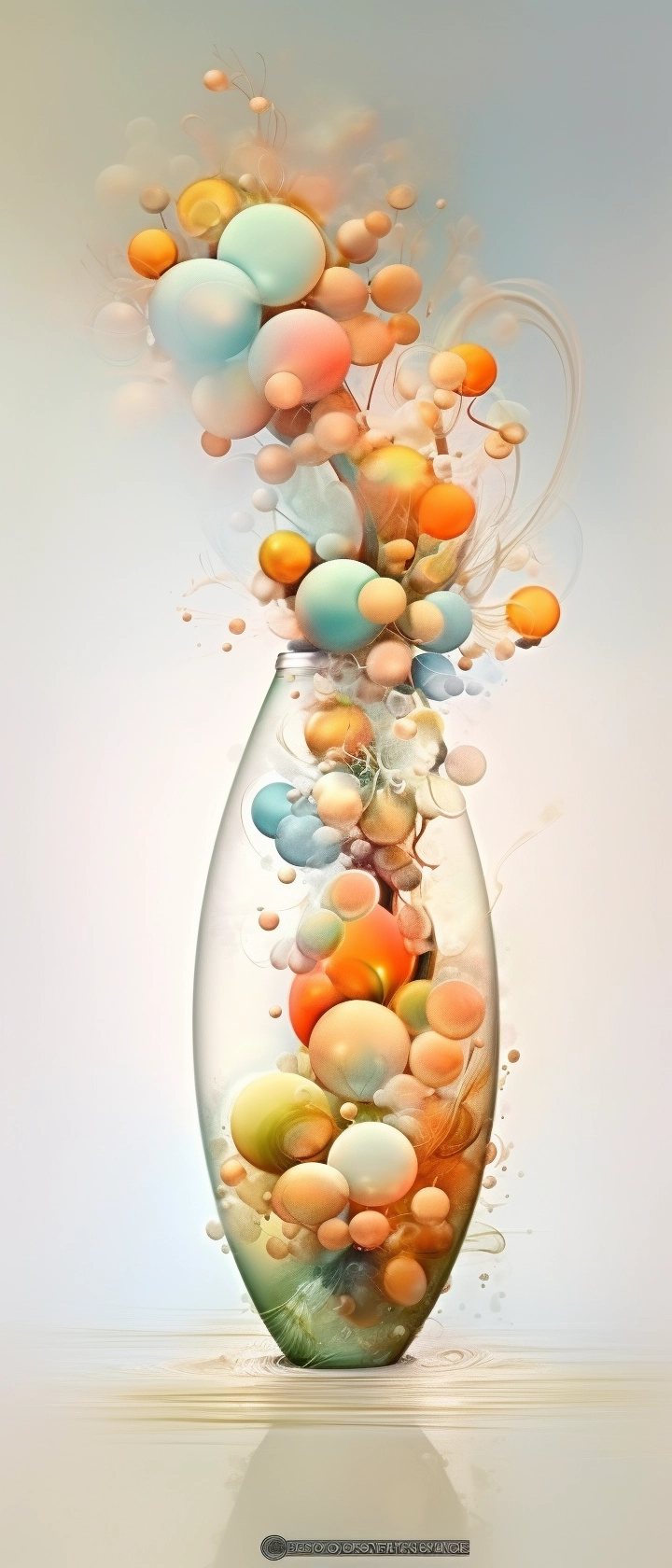 Vibrant Oil & Water Vase by Mandy Disher