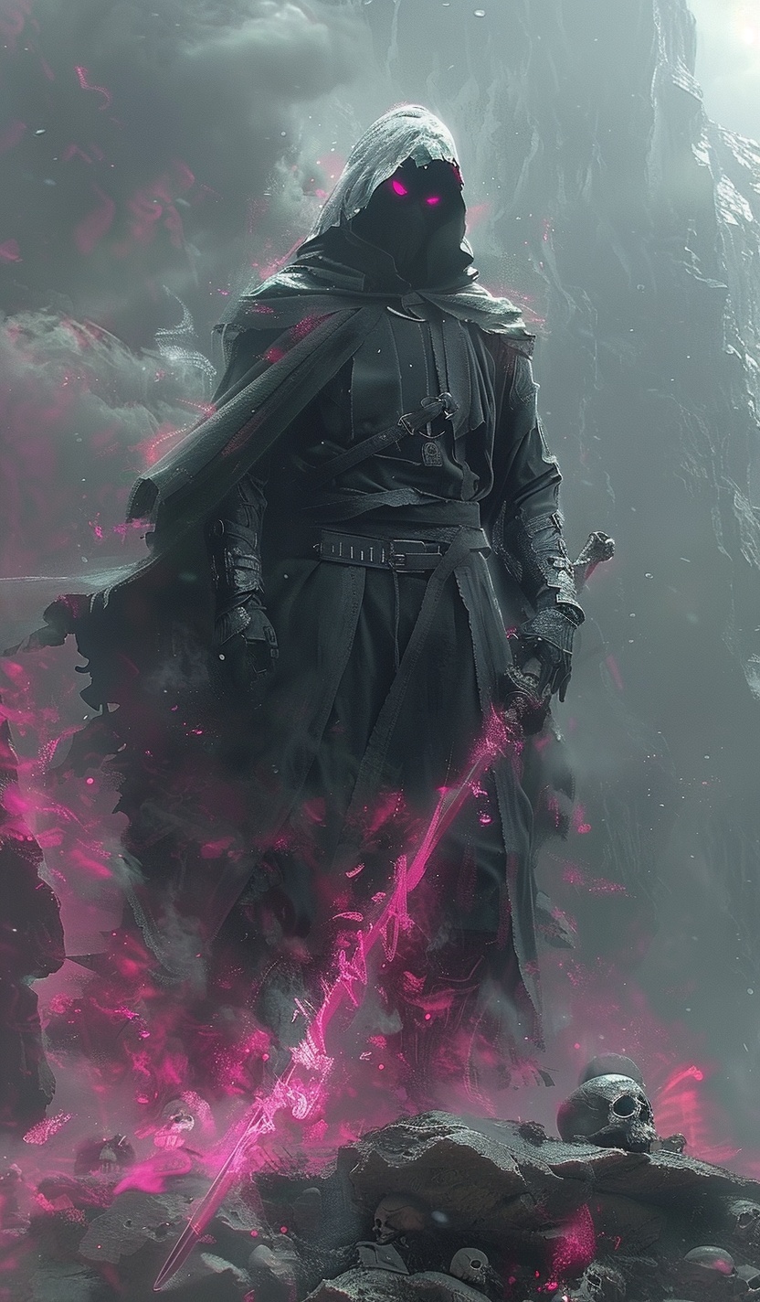 Dark Fantasy Art: Grim Reaper with Scythe in Hand