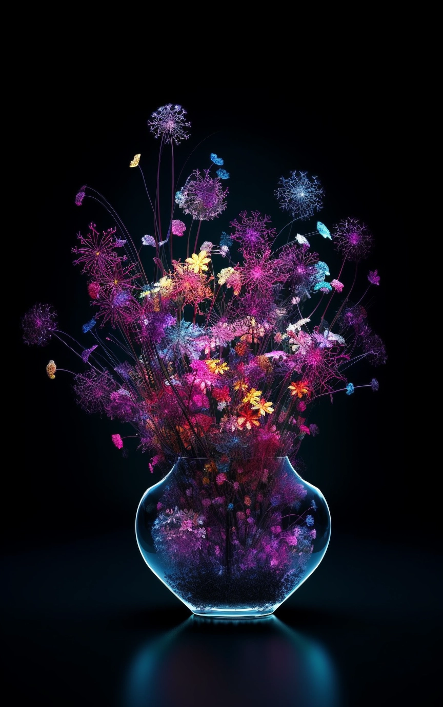 Fractal Flower Vase: Unique & Abstract