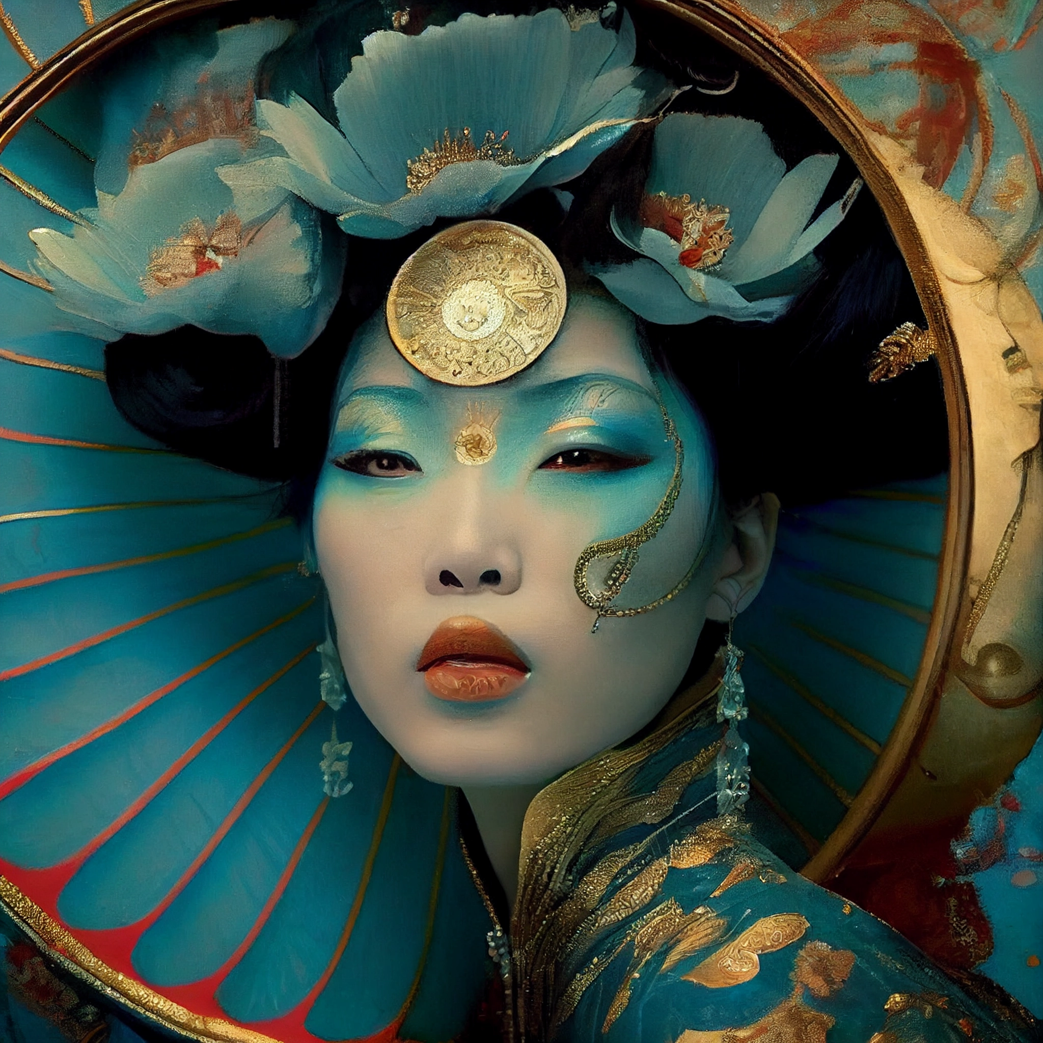 Flamboyant Japanese Bollywood Goddess: A Stunning Art Collaboration